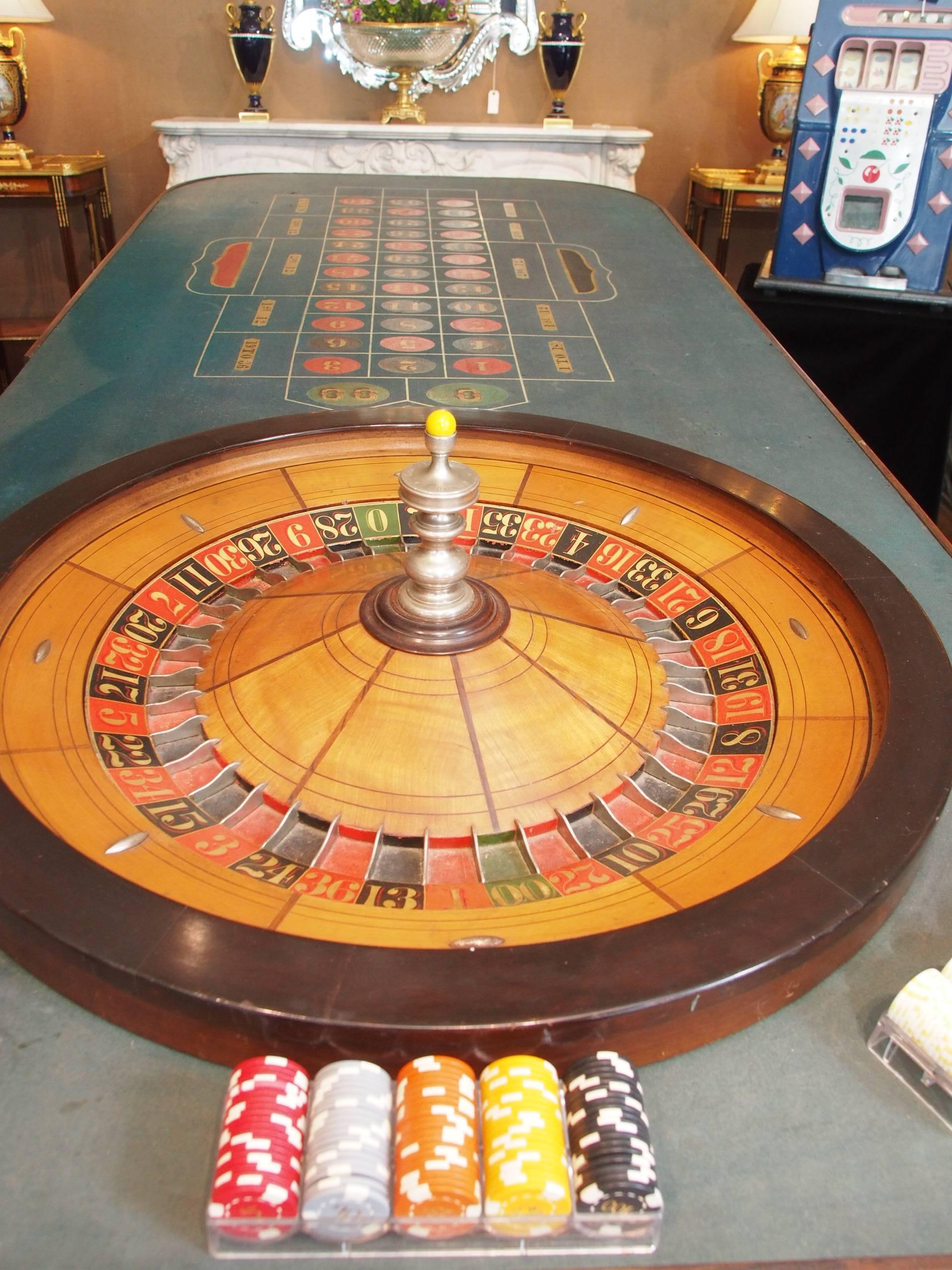 Antique American roulette table, circa 1900s from the home of a Rhode Island governor.
