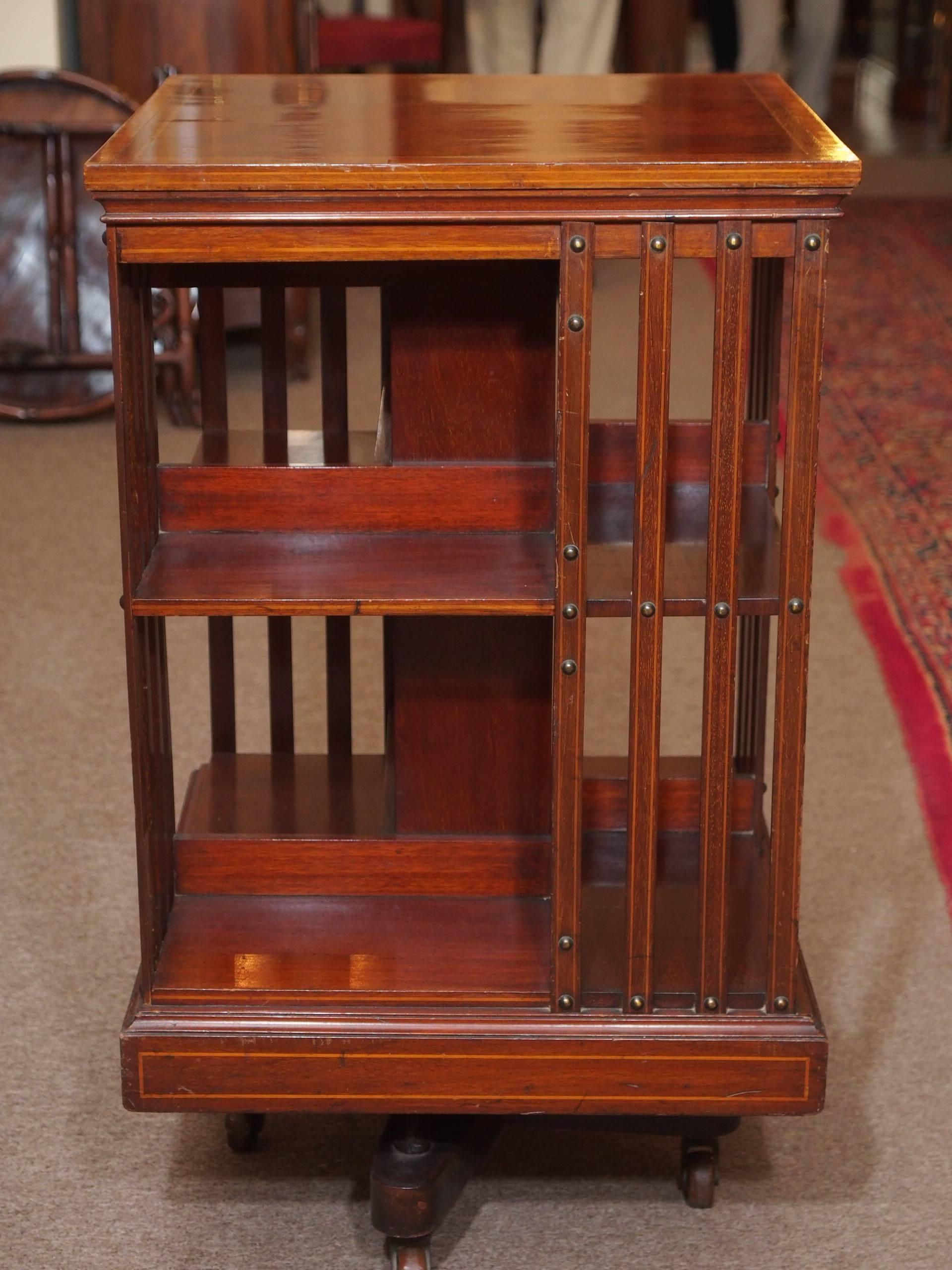 Antique English Mahogany Revolving Bookstand at 1stDibs revolving