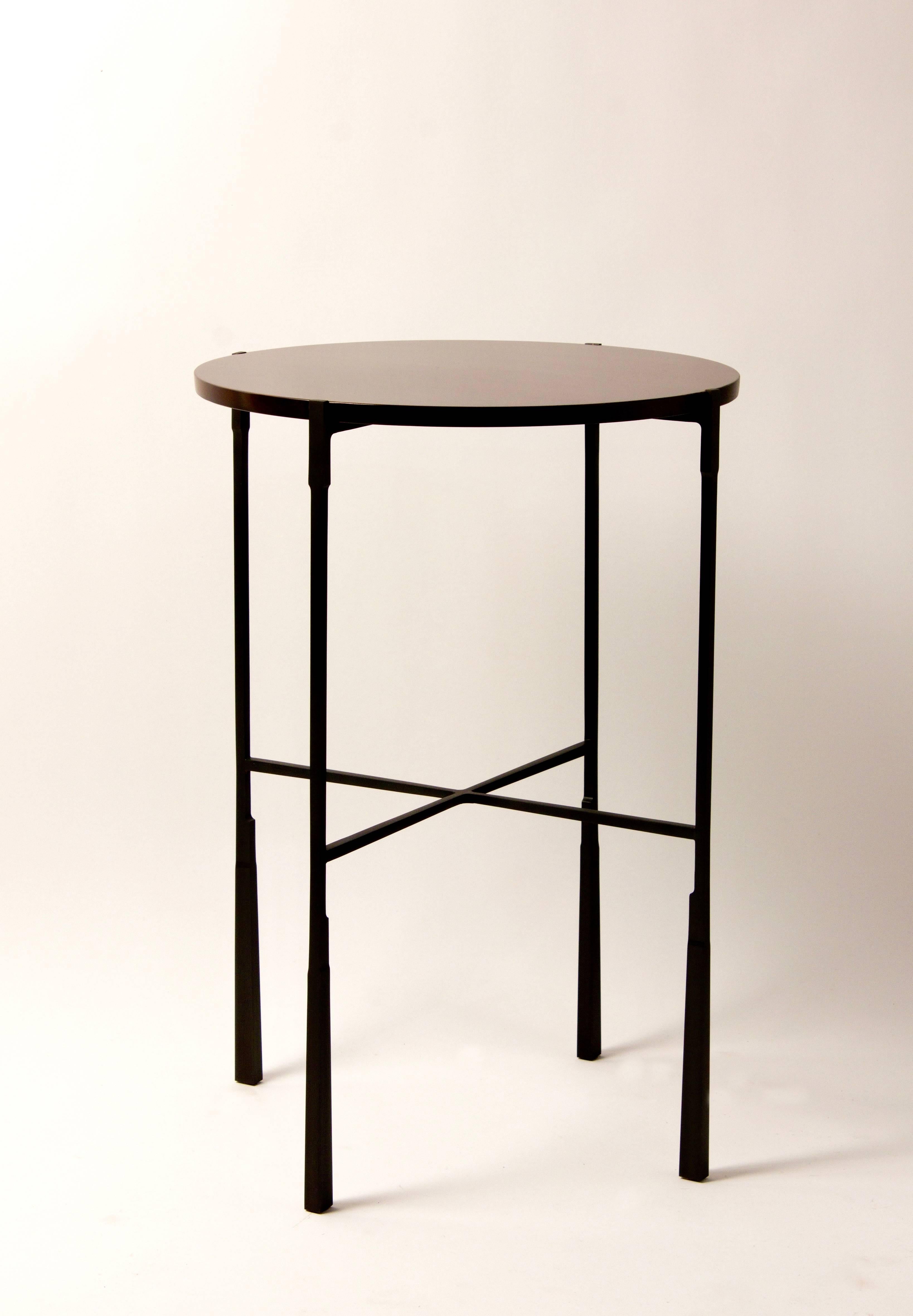 Unique Sculptural Bronze and Rosewood Side Table In Excellent Condition For Sale In Brussels, BE