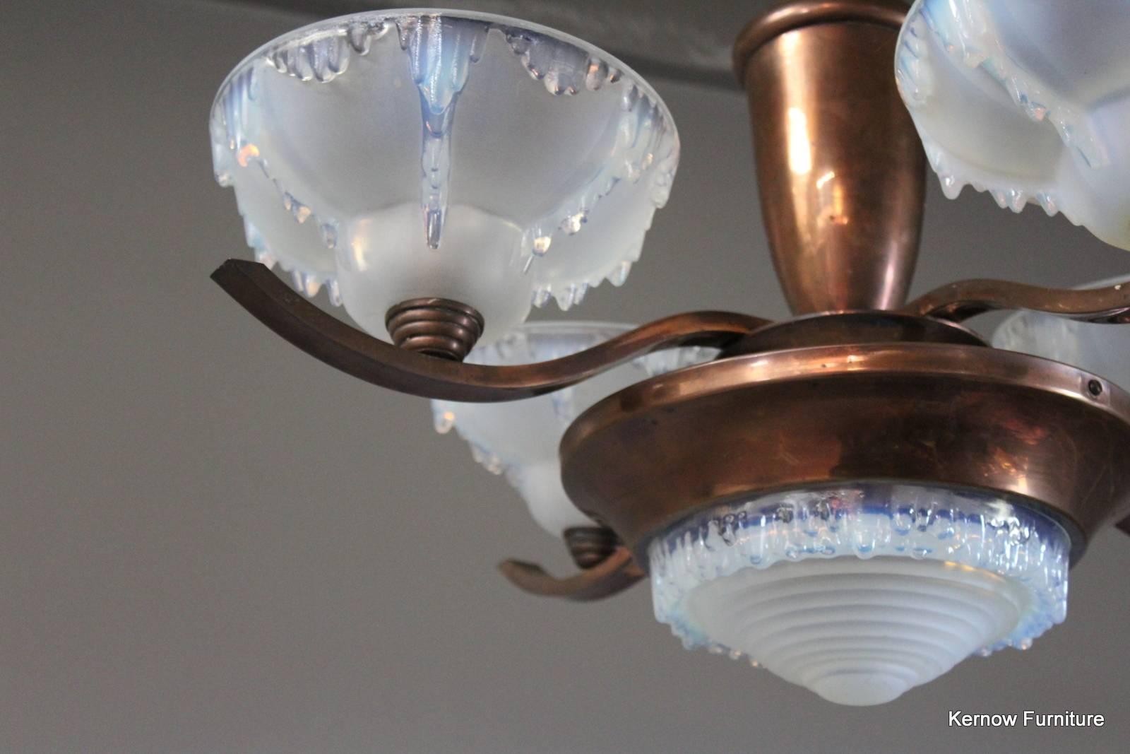 French Deco Ezan Chandelier In Good Condition For Sale In Redruth, GB
