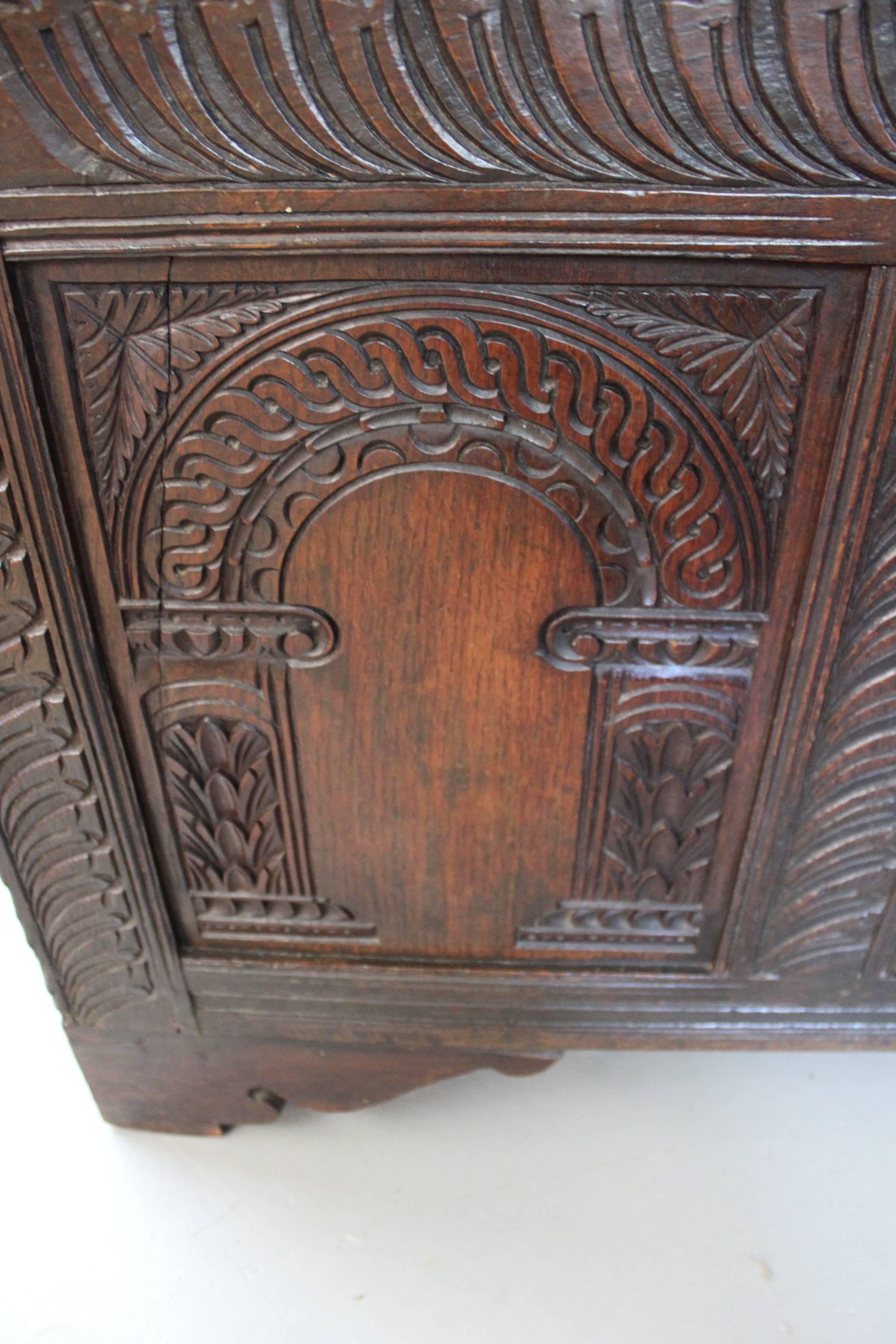 Antique Oak Coffer, 18th Century 3