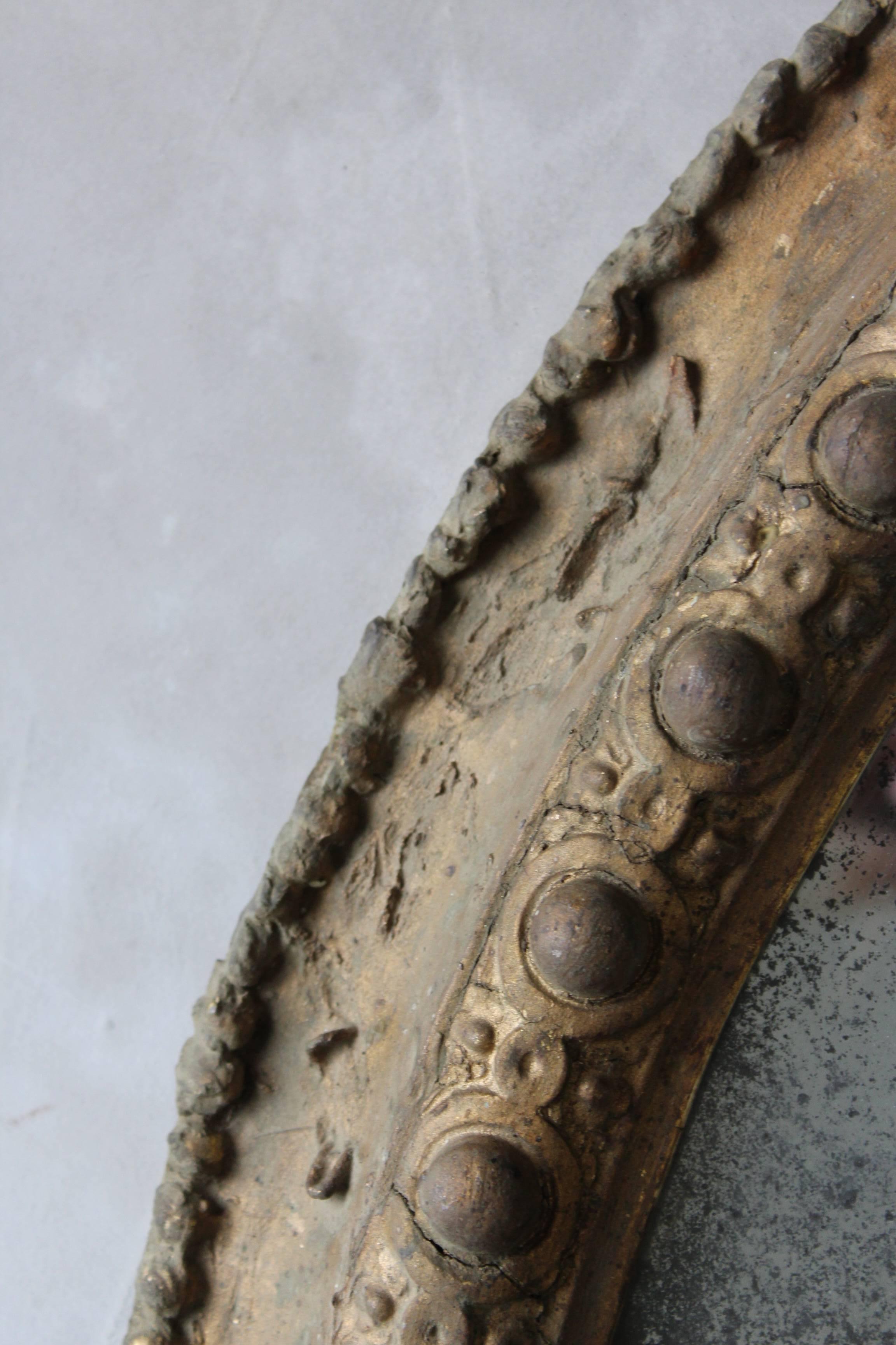 19th Century Antique Gilt Girandole Mirror For Sale