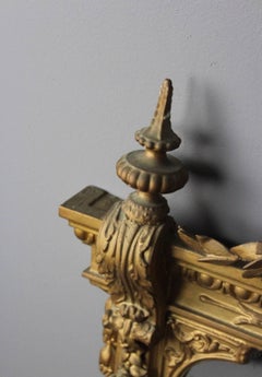 Antique Ornate Gilt Mirror Girandole