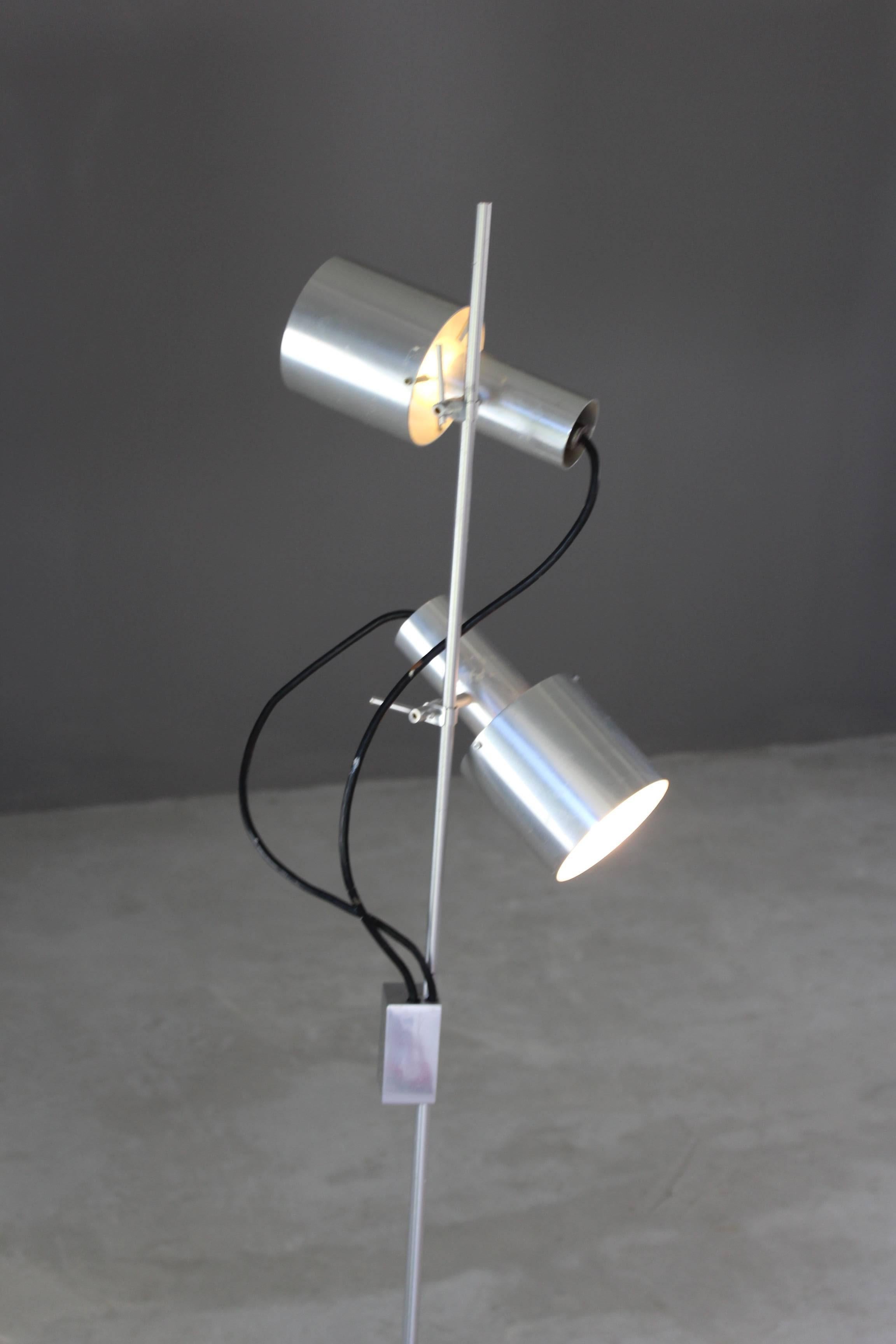 Aluminium Floor Lamp by Peter Nelson for Architectural Lighting In Good Condition In Redruth, GB