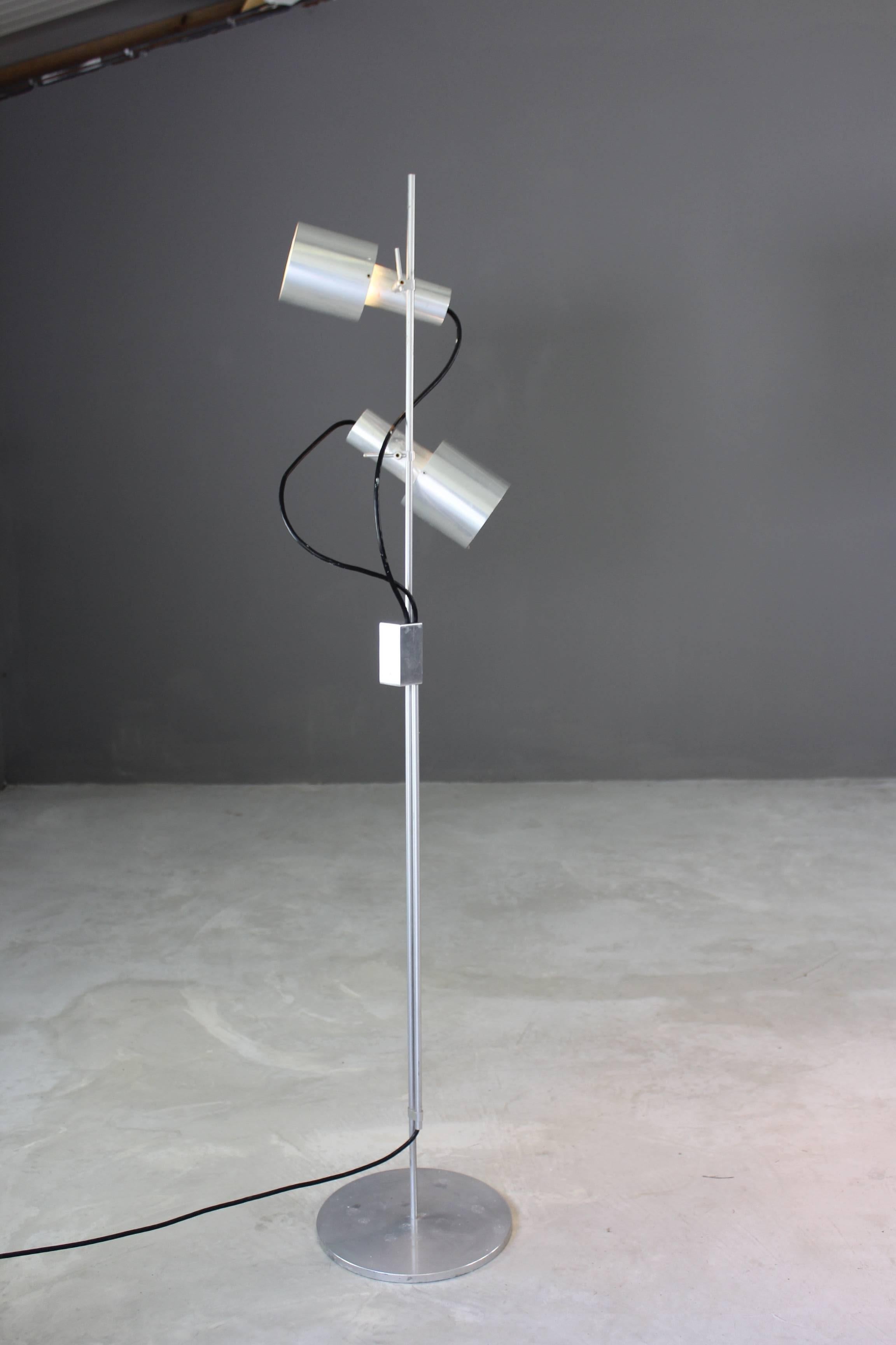 Space Age Aluminium Floor Lamp by Peter Nelson for Architectural Lighting