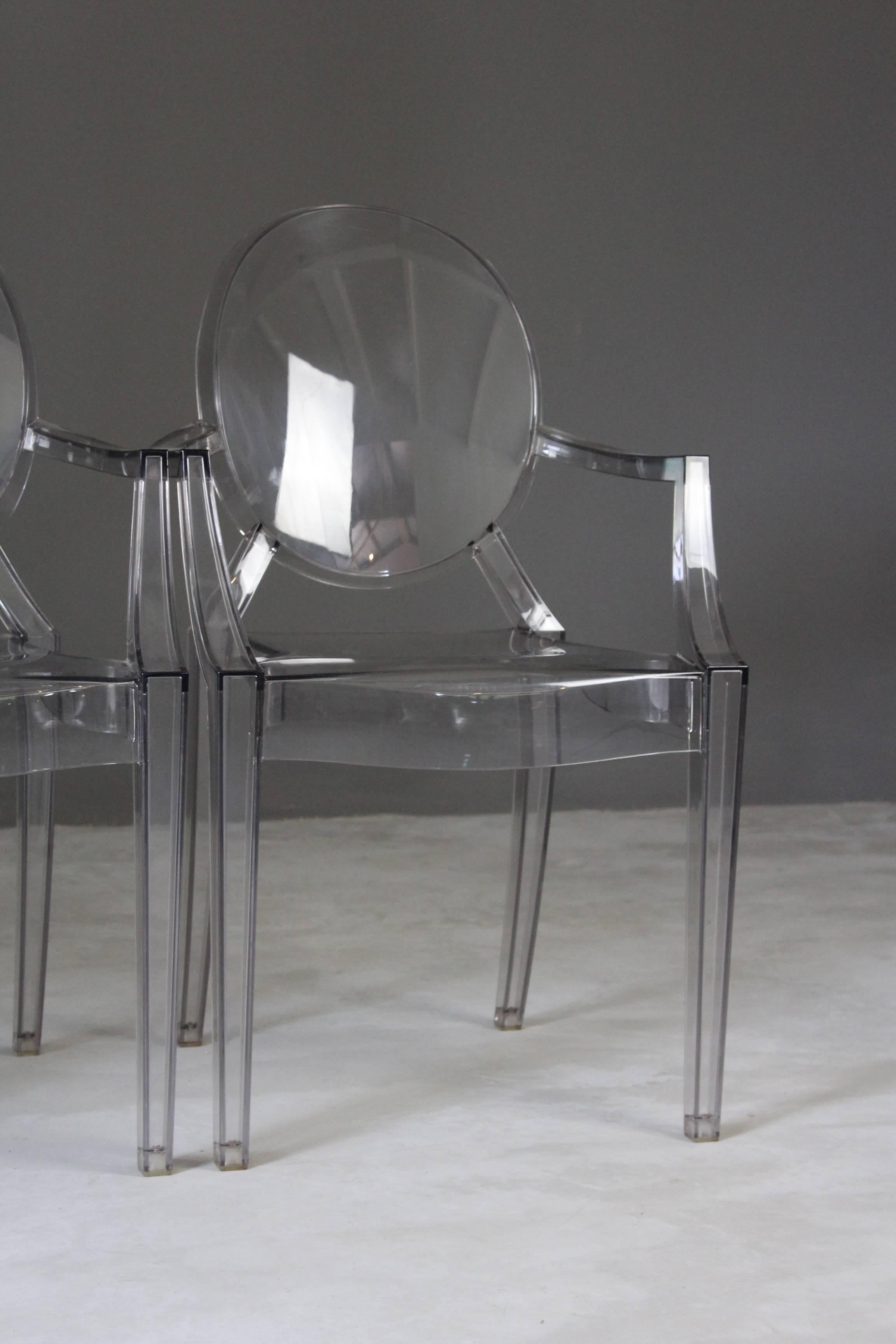 Modern Four Kartell Ghost Chairs