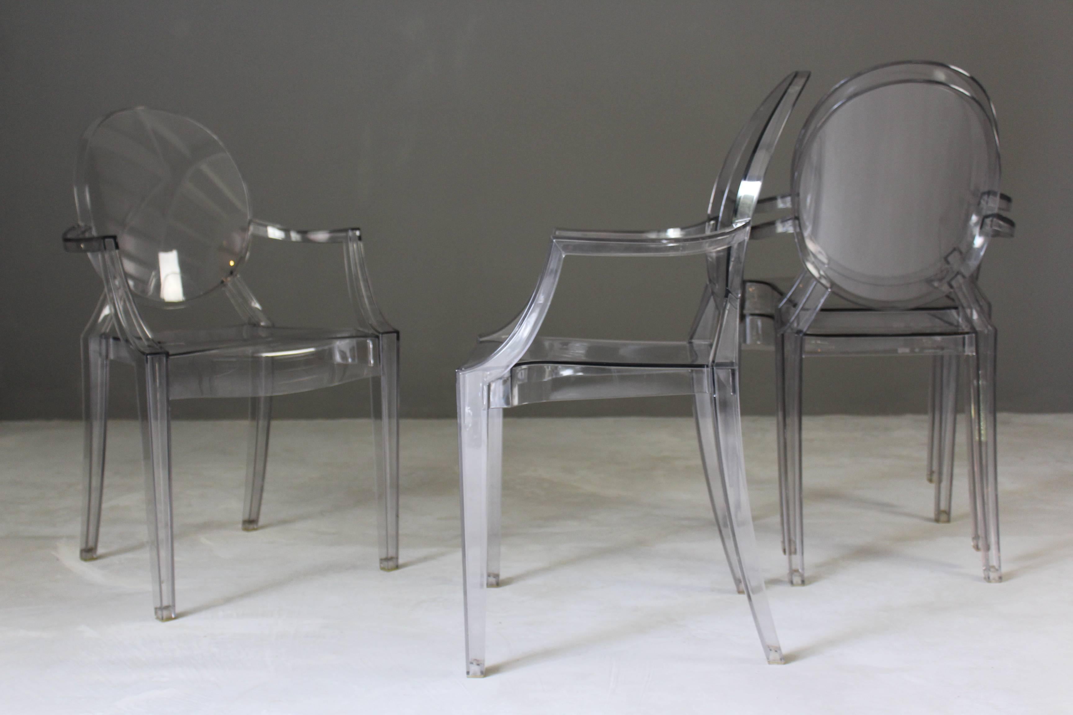 Four Kartell Ghost Chairs In Good Condition In Redruth, GB