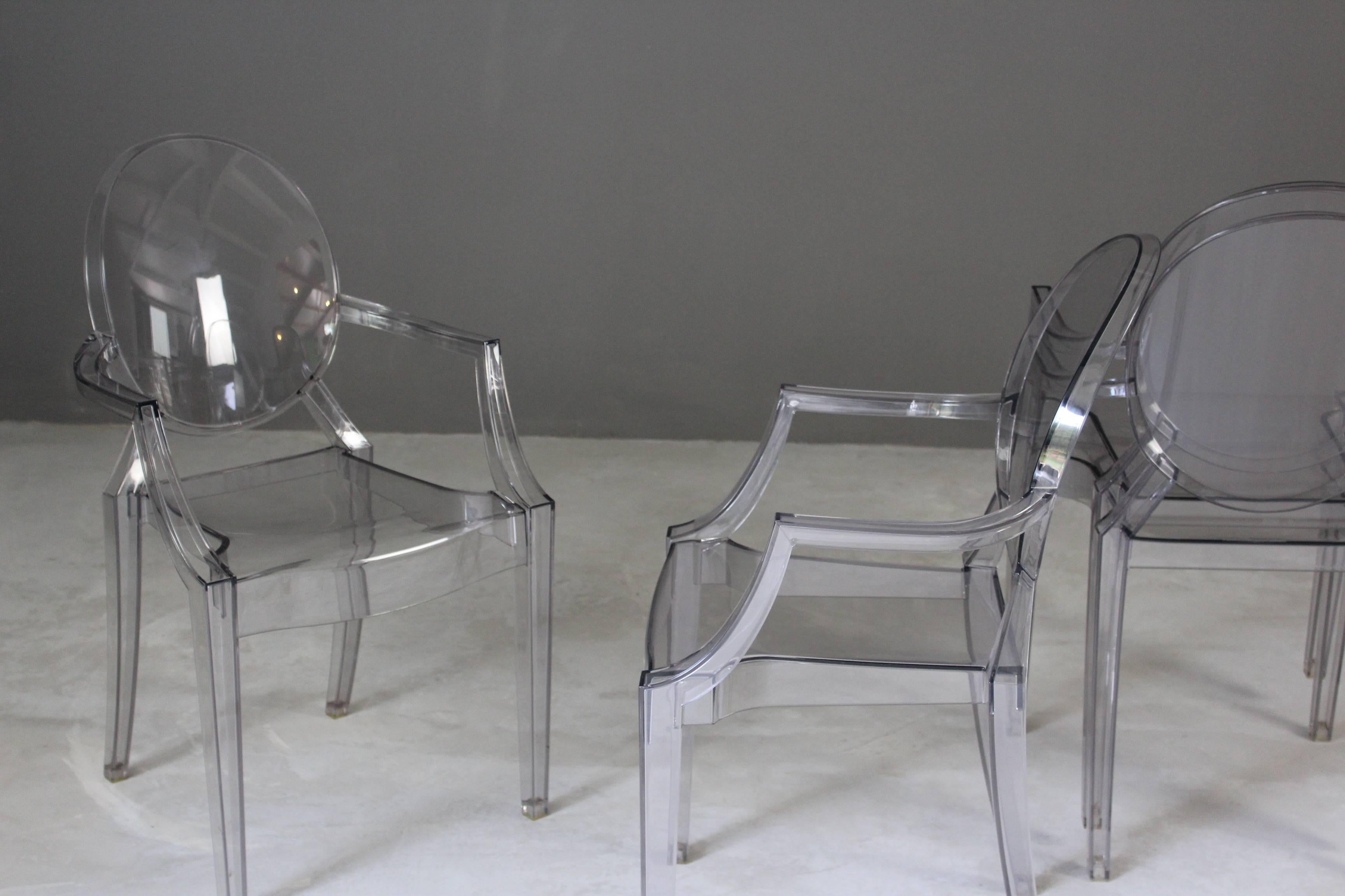 Four Kartell Ghost Chairs 2