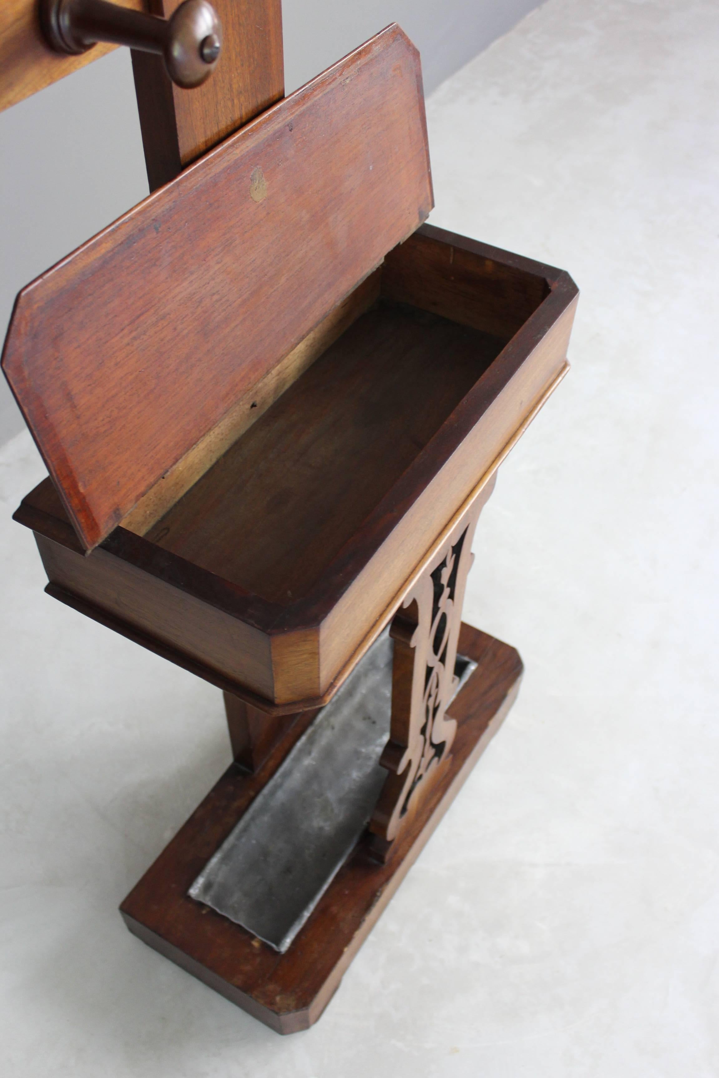 19th Century Antique Mahogany Hall Stand For Sale