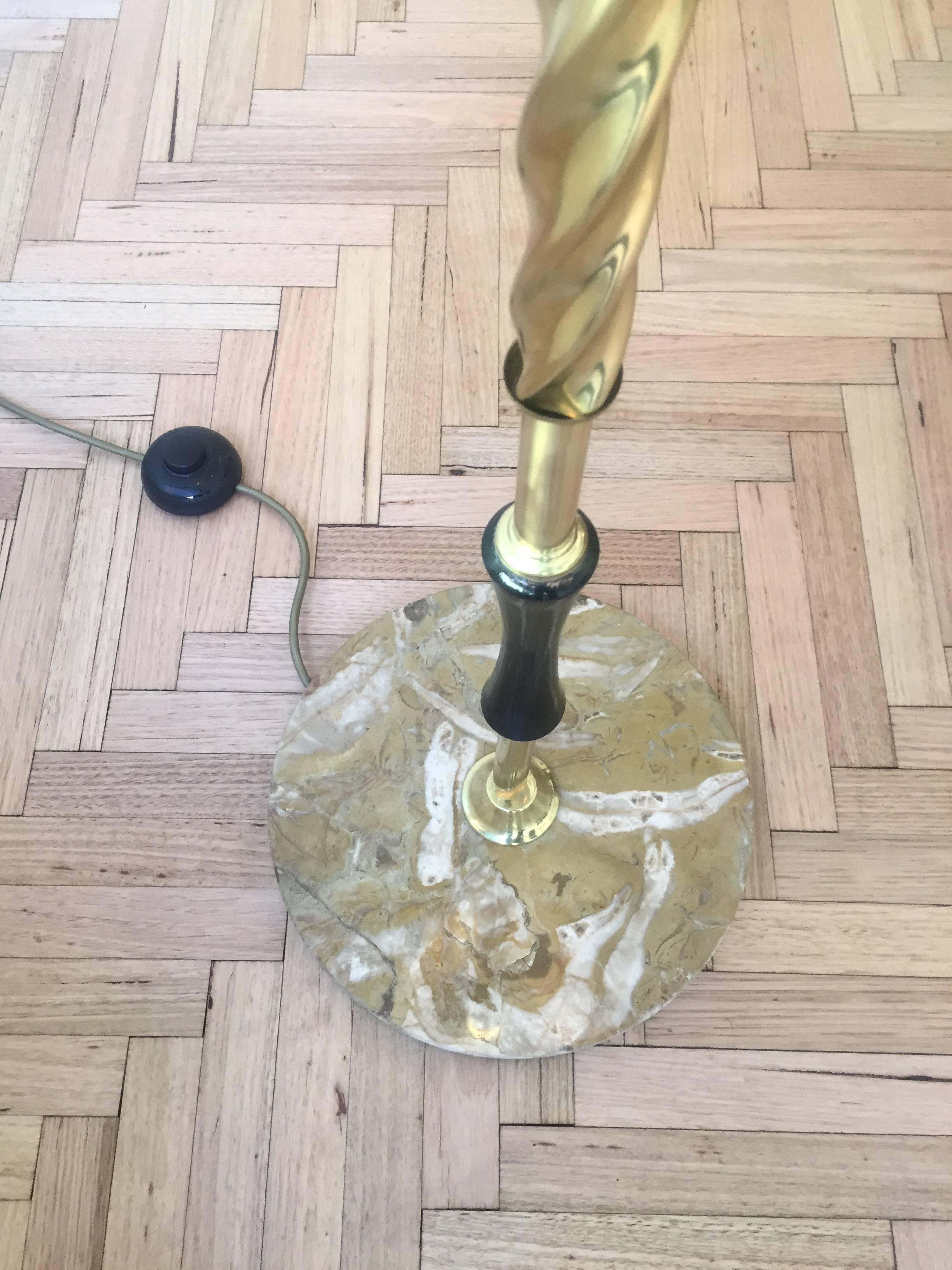 Quilted Italian Mid-Century Floor Lamp