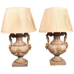Pair of Antique Venetian Urn Lamps, Early 19th Century