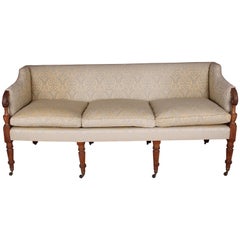 George III Mahogany Framed Upholstered Sofa