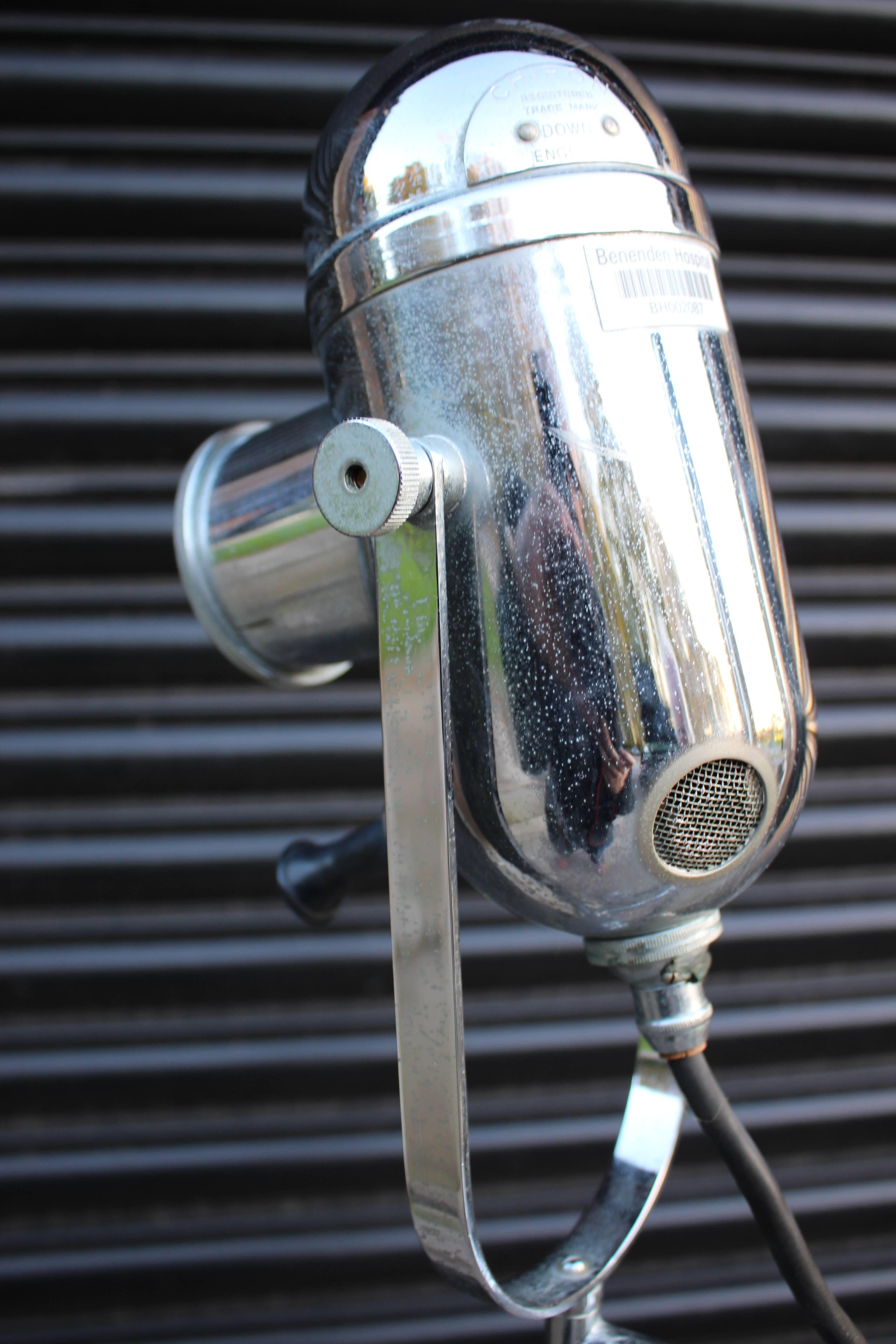 English Vintage ENT Medical Floor Standing Bullseye Lamp by Chiron