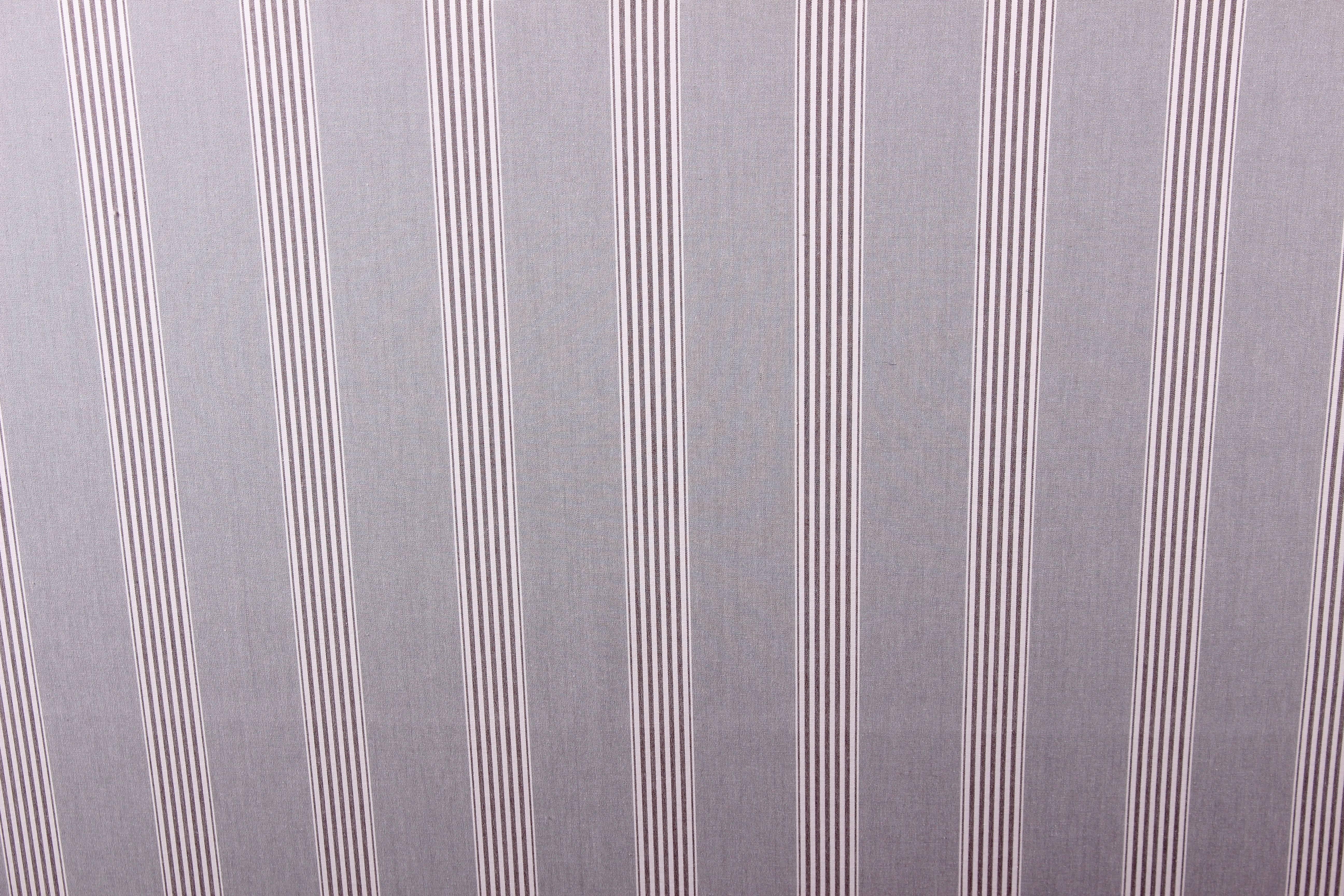 Edwardian Wingback Sofa Settee in a French Grey Stripe Fabric 2