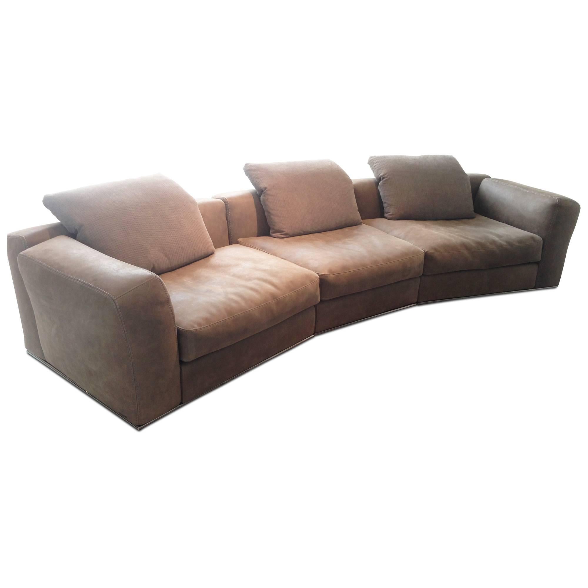 Cierre Sofa Flower by the Italian Manufacture for Leather Furniture For Sale