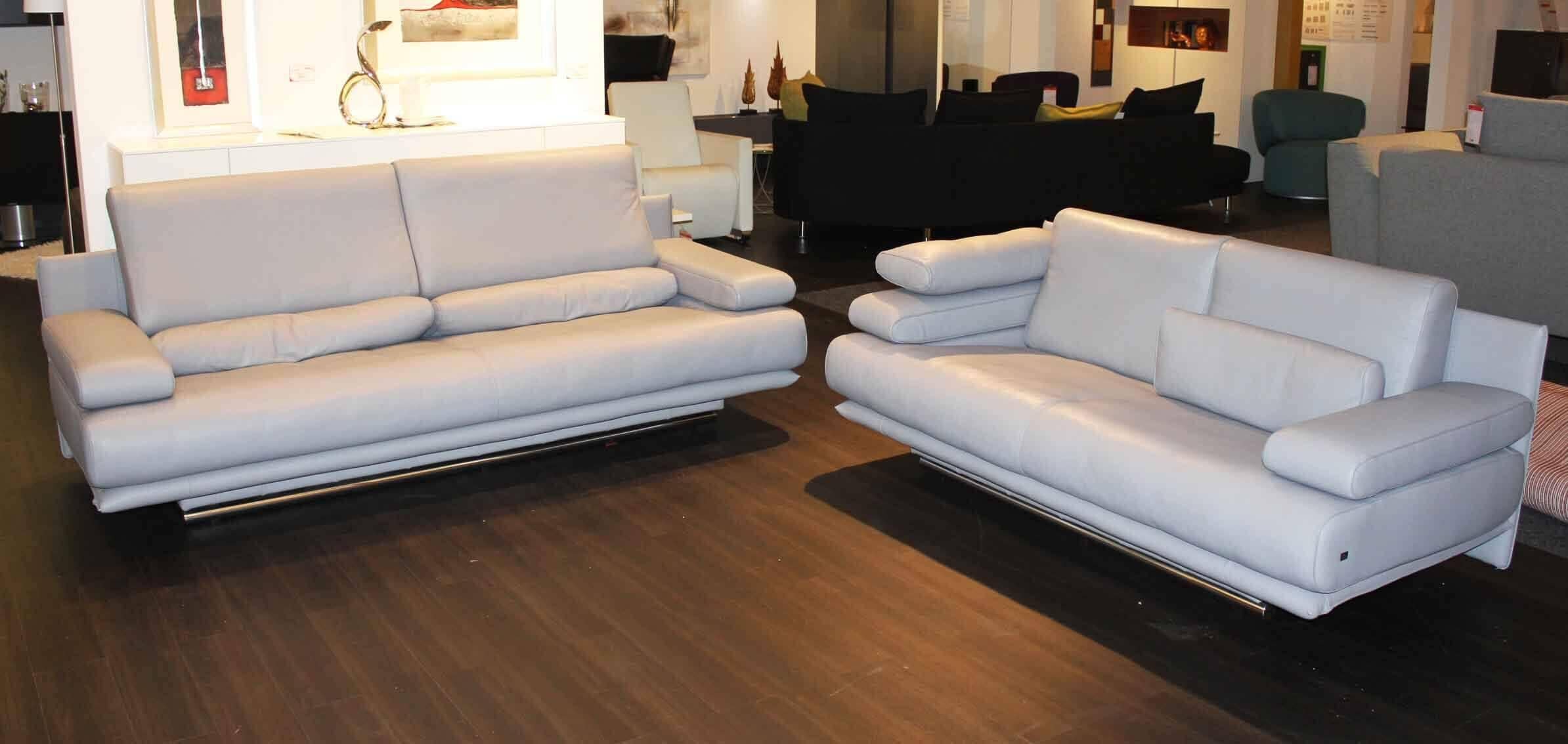 Set of two leather sofas by the German manufacture Rolf Benz.