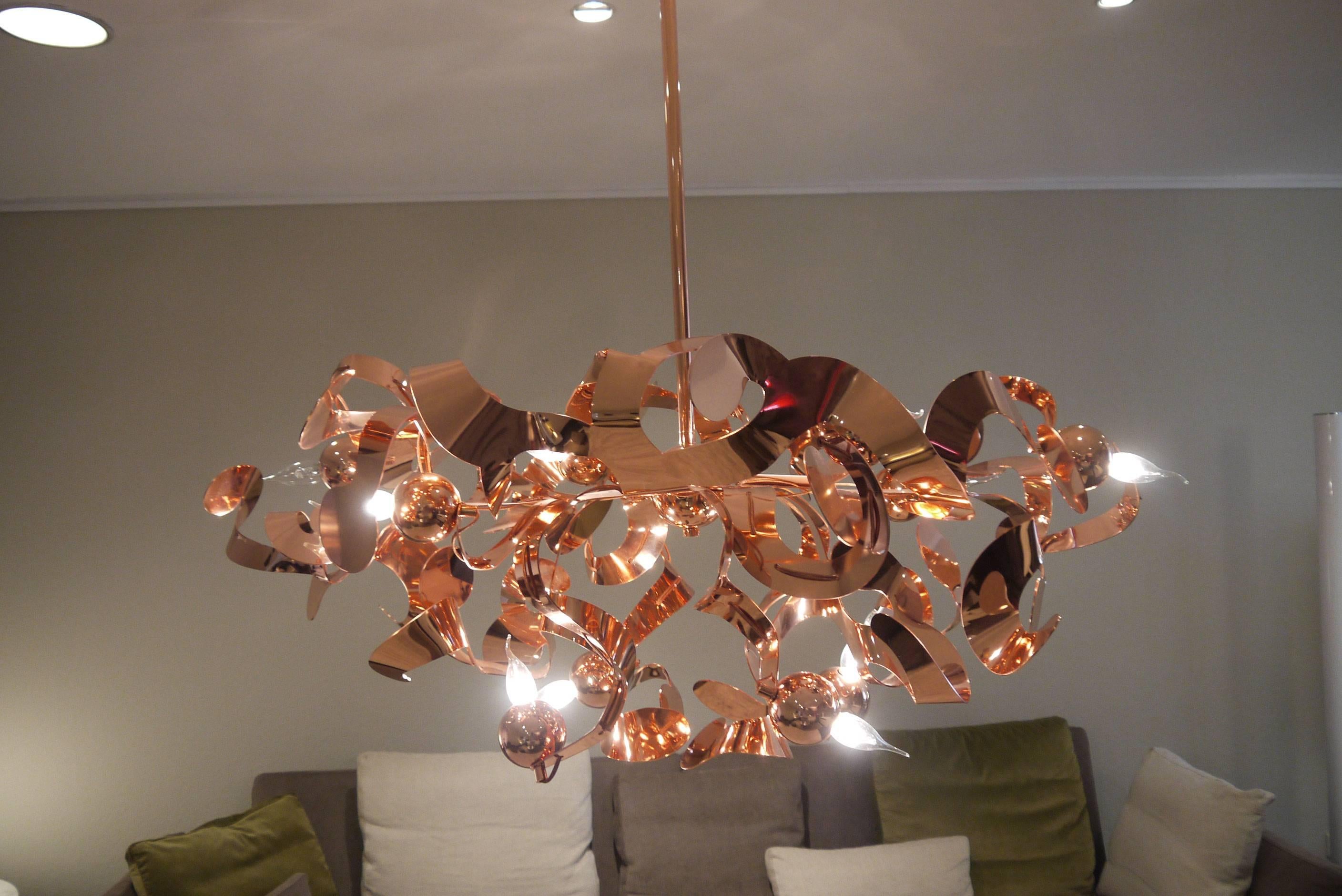 Dutch Brand van Egmond Luxury Hanging Lamp Kelp Copper