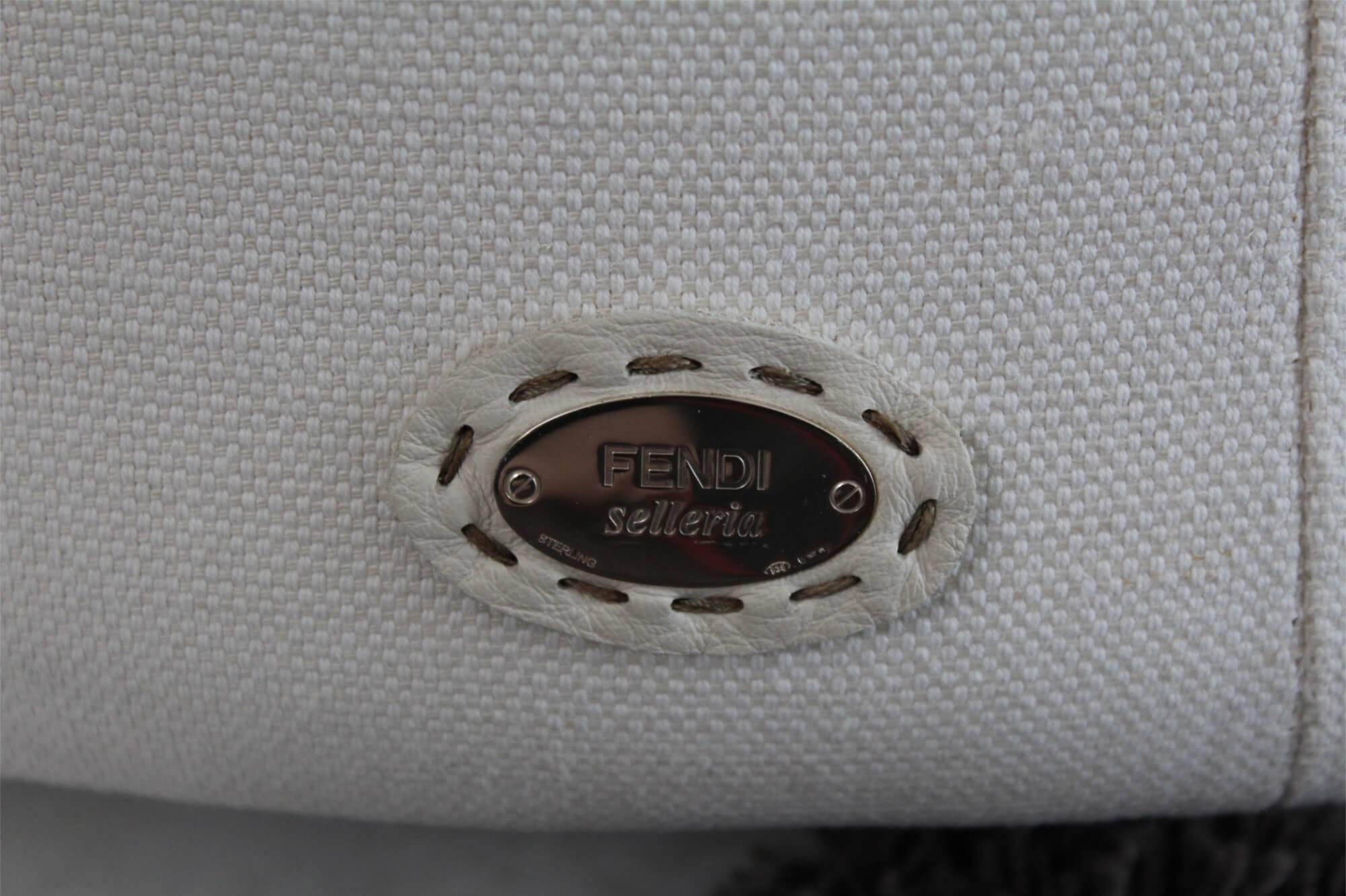 Modern Fendi Casa Stool Tait Euribia Fabric For Sale