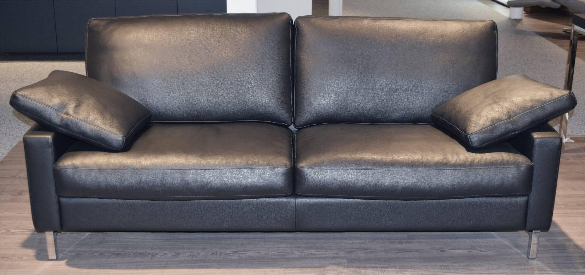Modern Set of Two Leather Sofas by Famous German Manufacture WK Wohnen For Sale