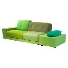 Green Sofa Polder by the Swiss Manufacture Vitra Finished with Fabric