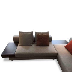 Sofa "White" by Manufacturer Minotti Made of Wood and Finished in Fabric