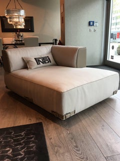 Chaiselongue "SOHO" by Luxury Living Group Fendi Casa Fabric White