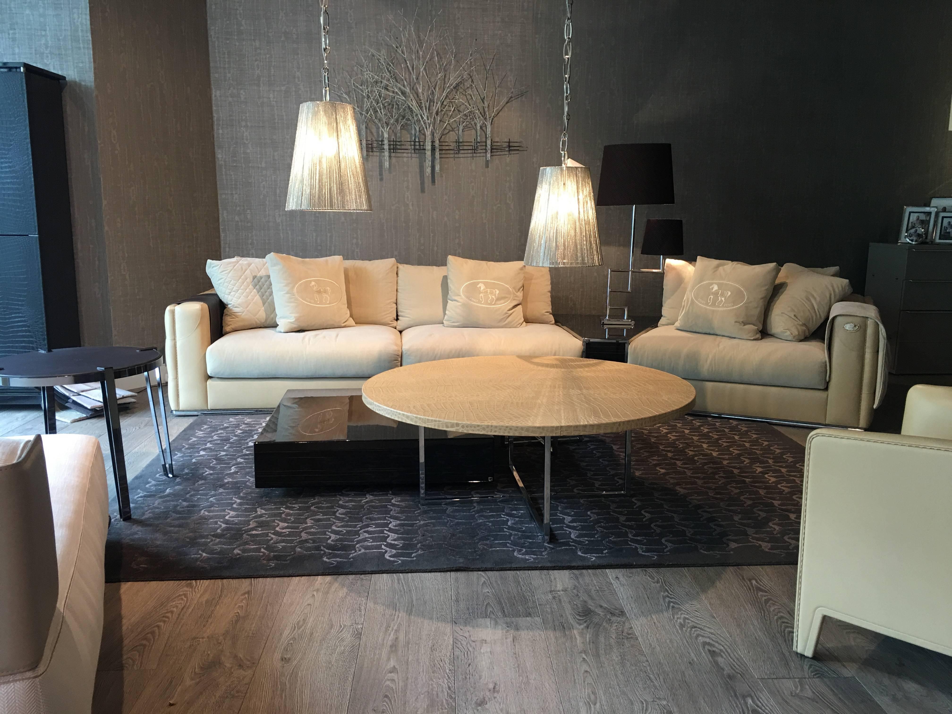 We are delighted to present to you the amazing curved sofa "Plaza", designed and manufactured by Fendi Casa (label of the Luxury Living Group) in Italy, that provides timeless design and highest quality for our exclusive clients. The