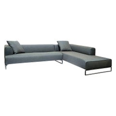 L-Sofa "Solo 14" by Manufacturer B & B Italia Made of Steel, Finished in Fabric