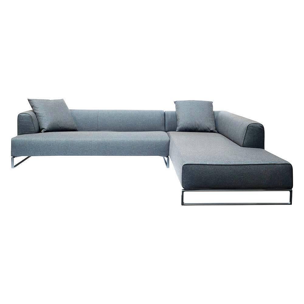 L-Sofa "Solo 14" by Manufacturer B & B Italia Made of Steel, Finished in Fabric For Sale