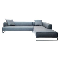 L-Sofa "Solo 14" by Manufacturer B & B Italia Made of Steel, Finished in Fabric