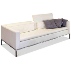 Sofa "DS 5/04" by Manufacturer De Sede in Genuine Leather, Metal and Chrome