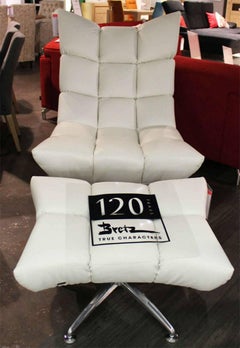 Armchair "Hangout" by Manufacturer Bretz with 100% Genuine Leather and Aluminium