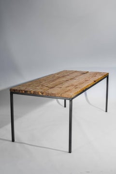 Dining Room Table "NO 01" by Manufacturer WUUD in Spruce Wood and Steel (250 cm)