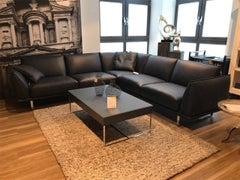 Sofa "WK 667 Sienna" by Manufacturer WK Wohnen in Metal and 100% Genuine Leather