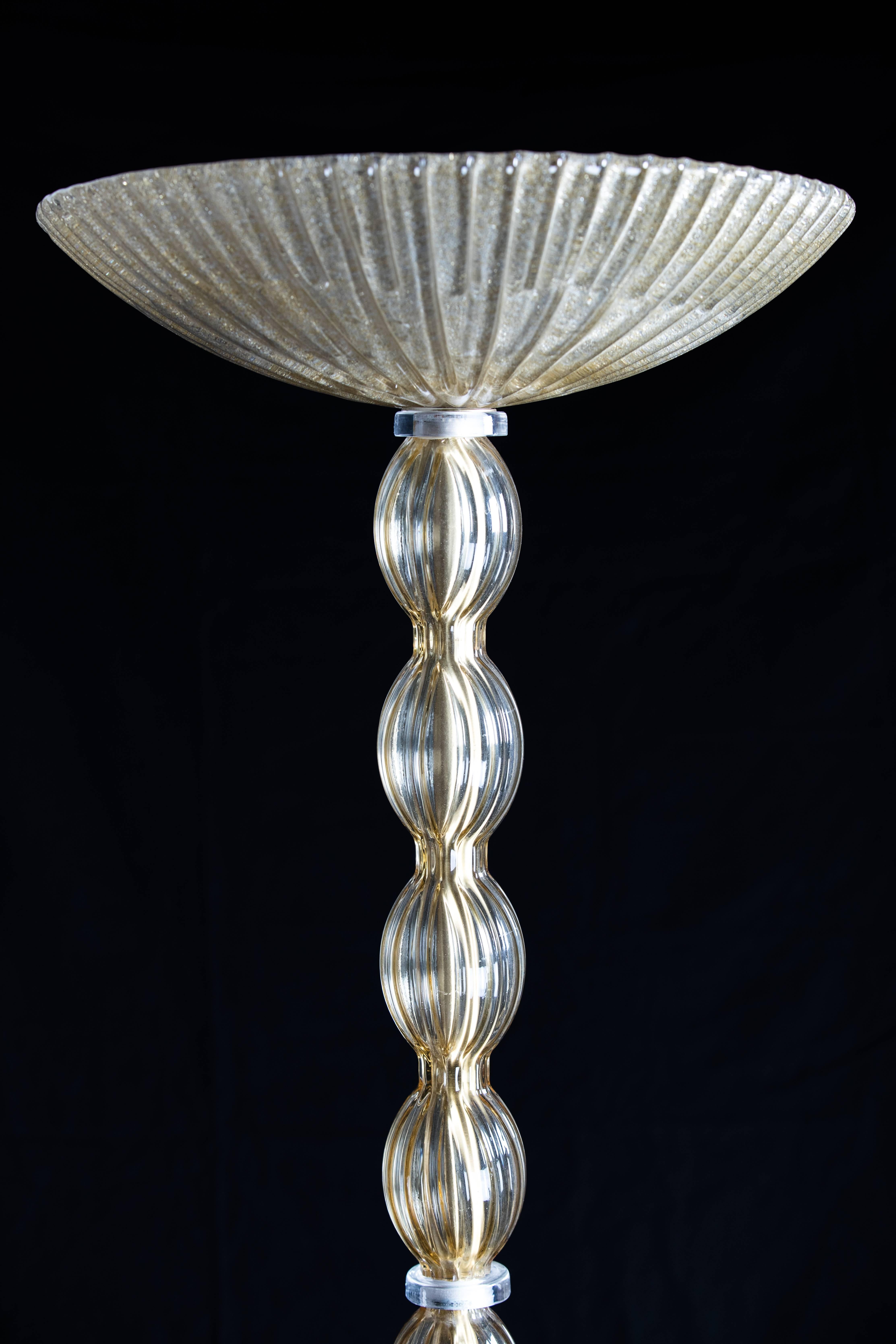 Italian Murano Glass Vintage Floor Lamp