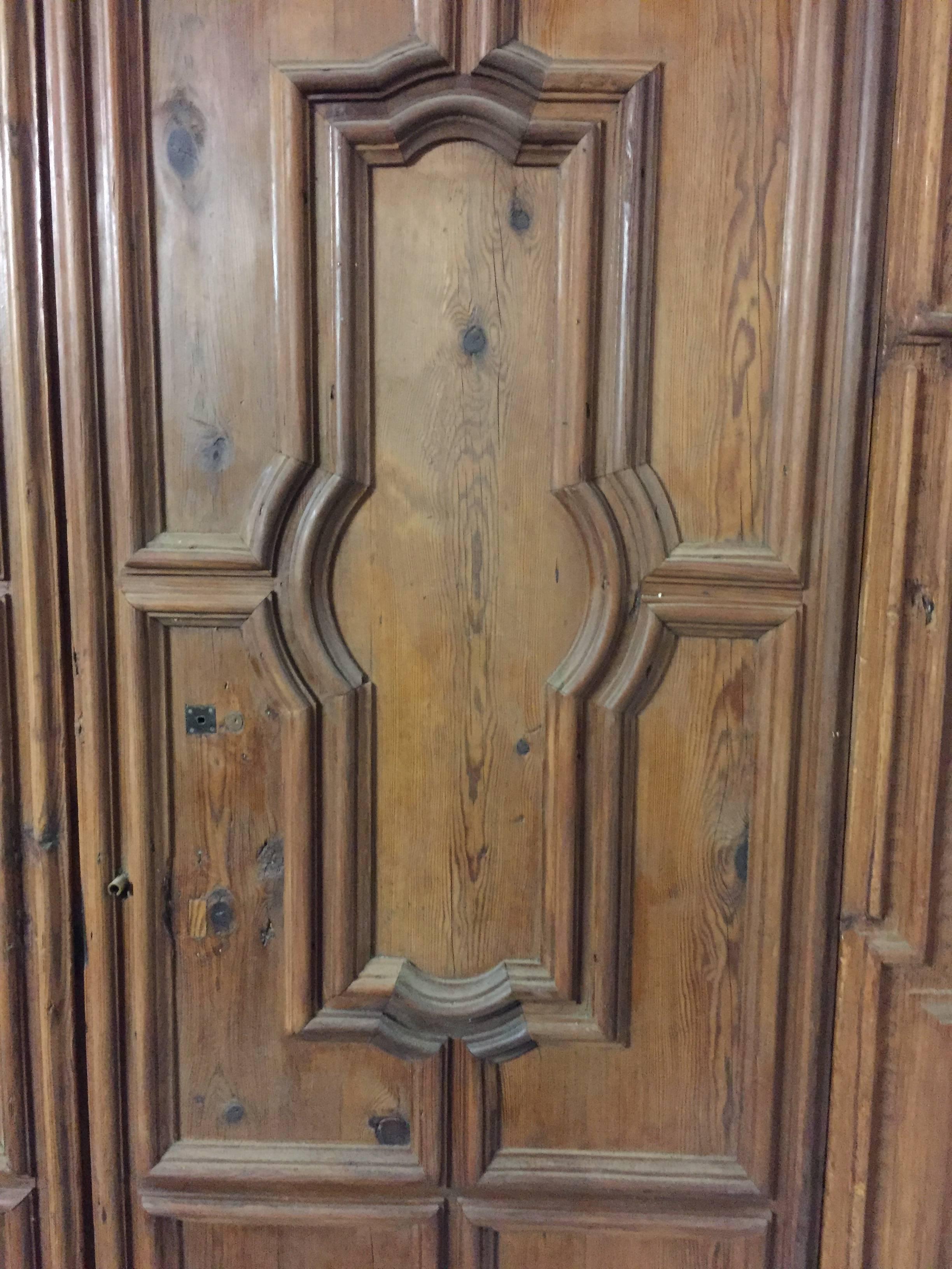 Pine 17th Century Spanish Monumental Doors For Sale