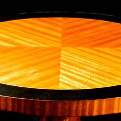 Biedermeier Swedish Round Table Honey Golden Birch Ormolu Urn Pedestal