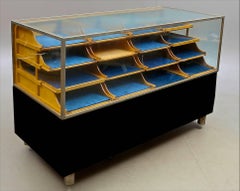 Art Deco Shop Display Case Cabinet Drawers Swedish Early 20th Century