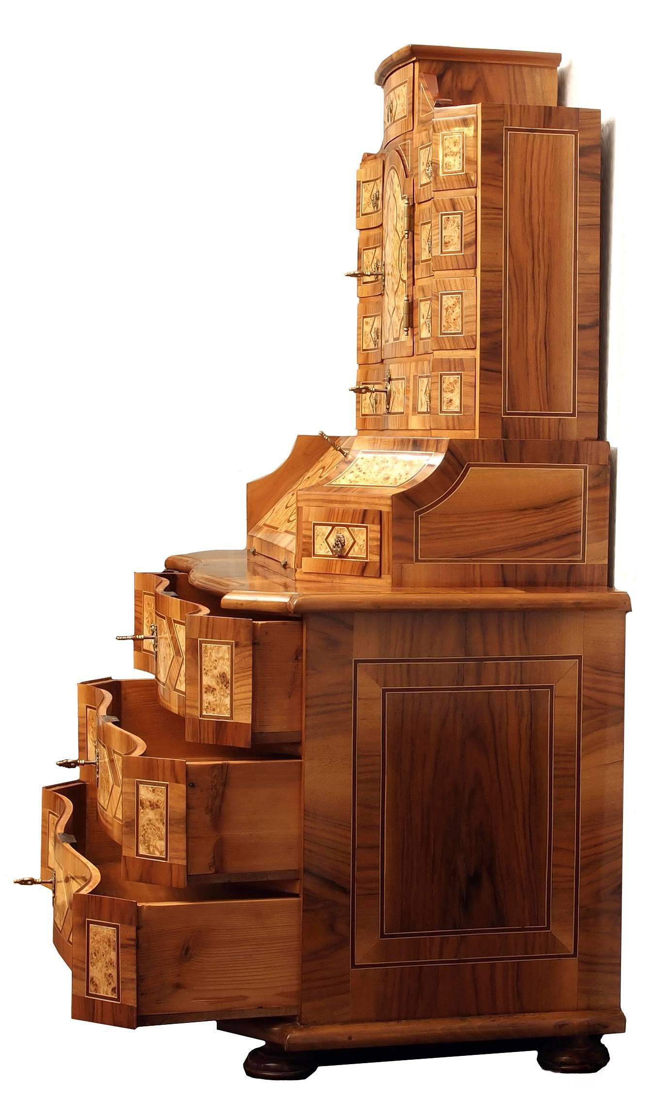 Austrian 18th Century Baroque Tabernacle Secretary Desk from Austria