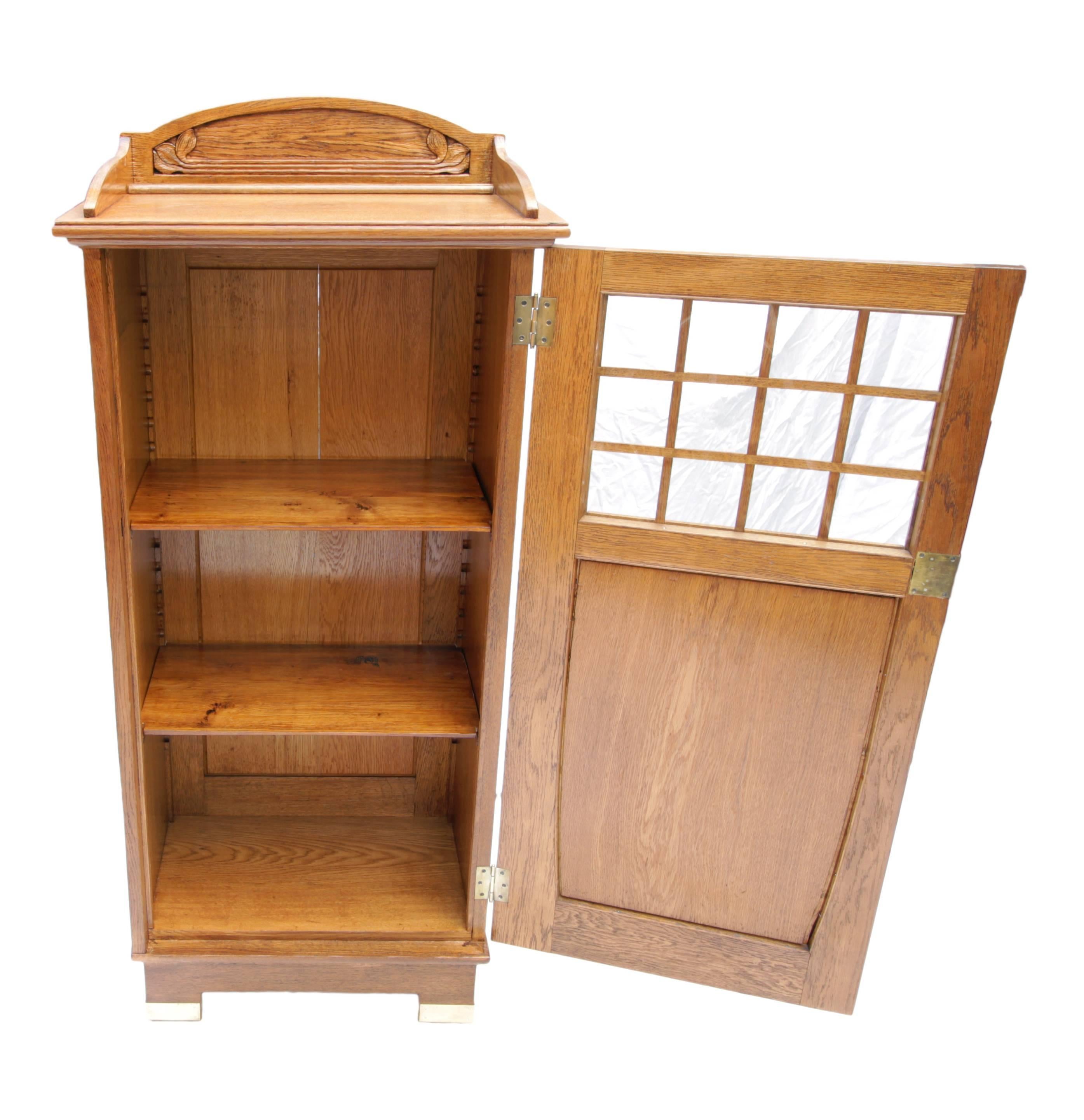 German Small Art Nouveau Oak Cabinet / Lectern