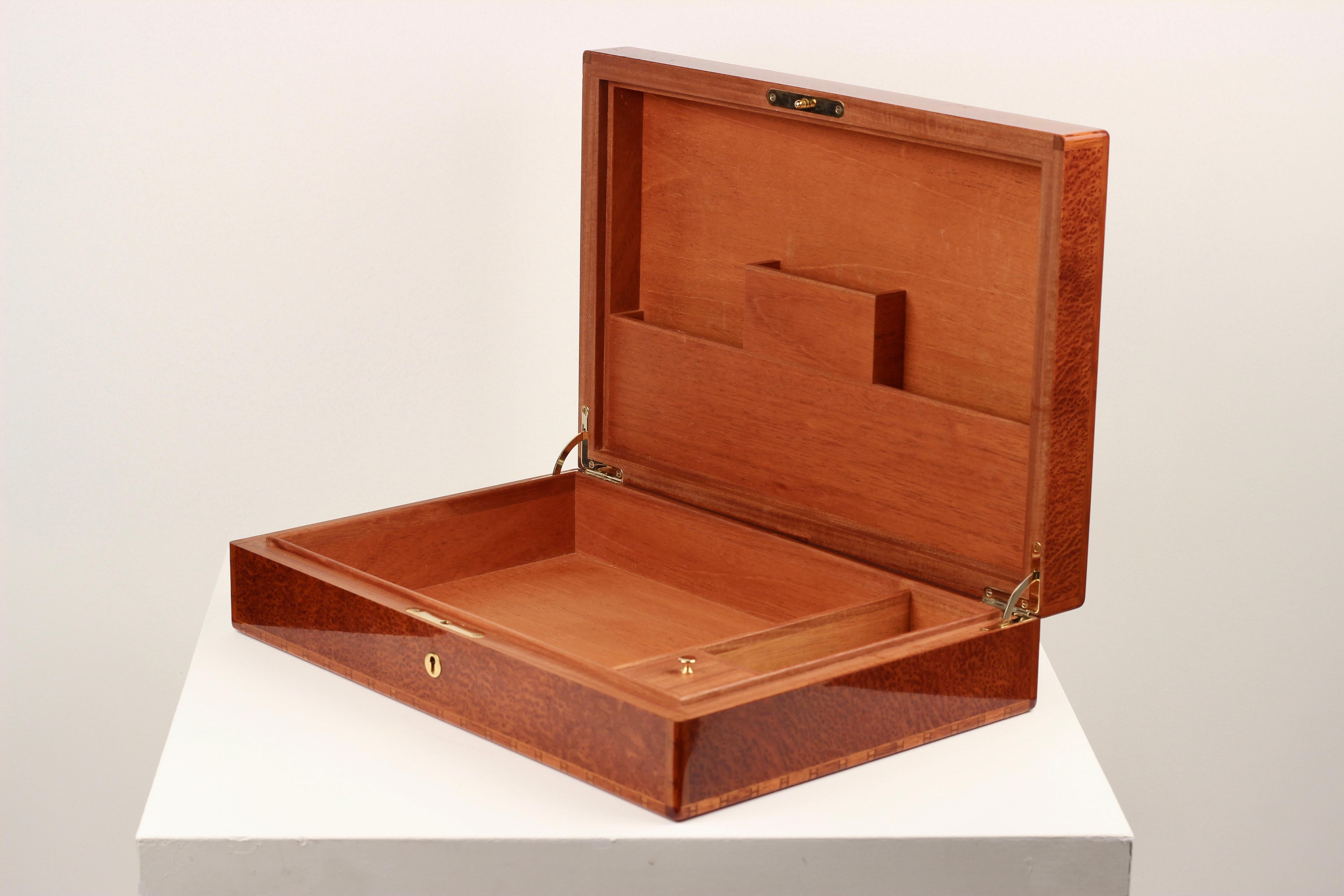 Hermès Paris Mahagoni Briefpapier / Korrespondenzkasten, 1988 im Angebot 10