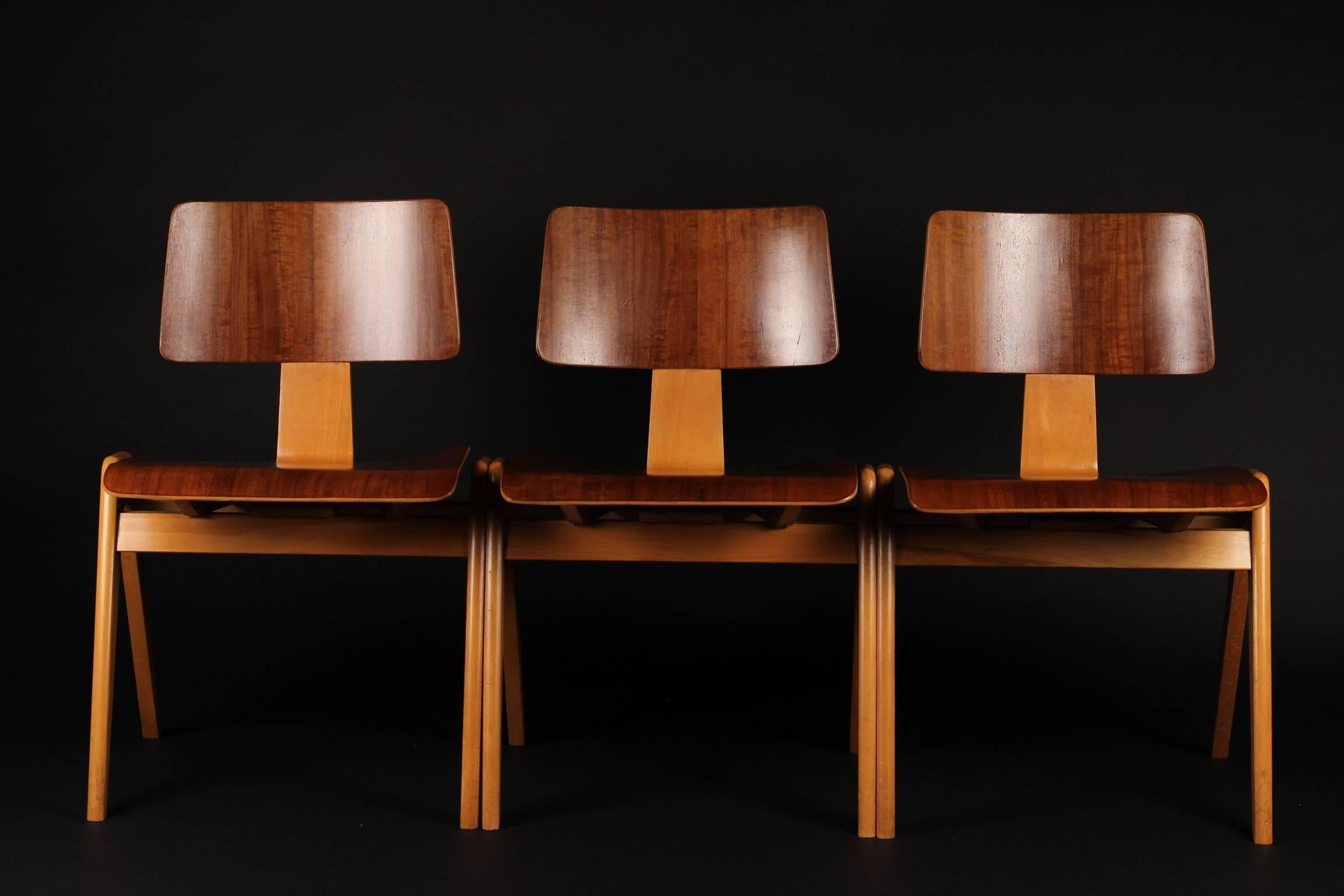 Mid-20th Century Robin Day Hillestak Set of Six Early Edition Chairs