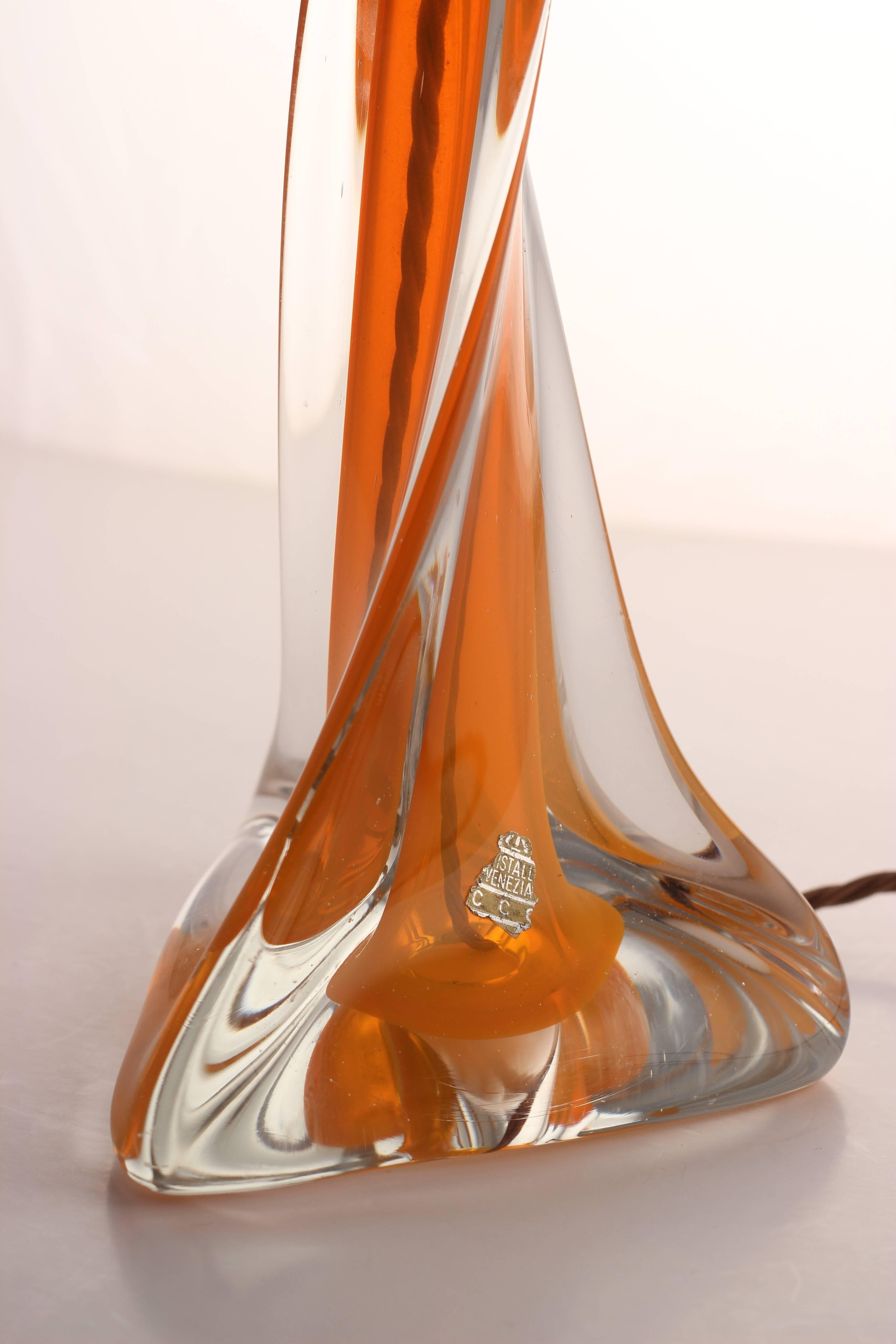 Italian Mid-Century Modern Murano Glass Table Lamp