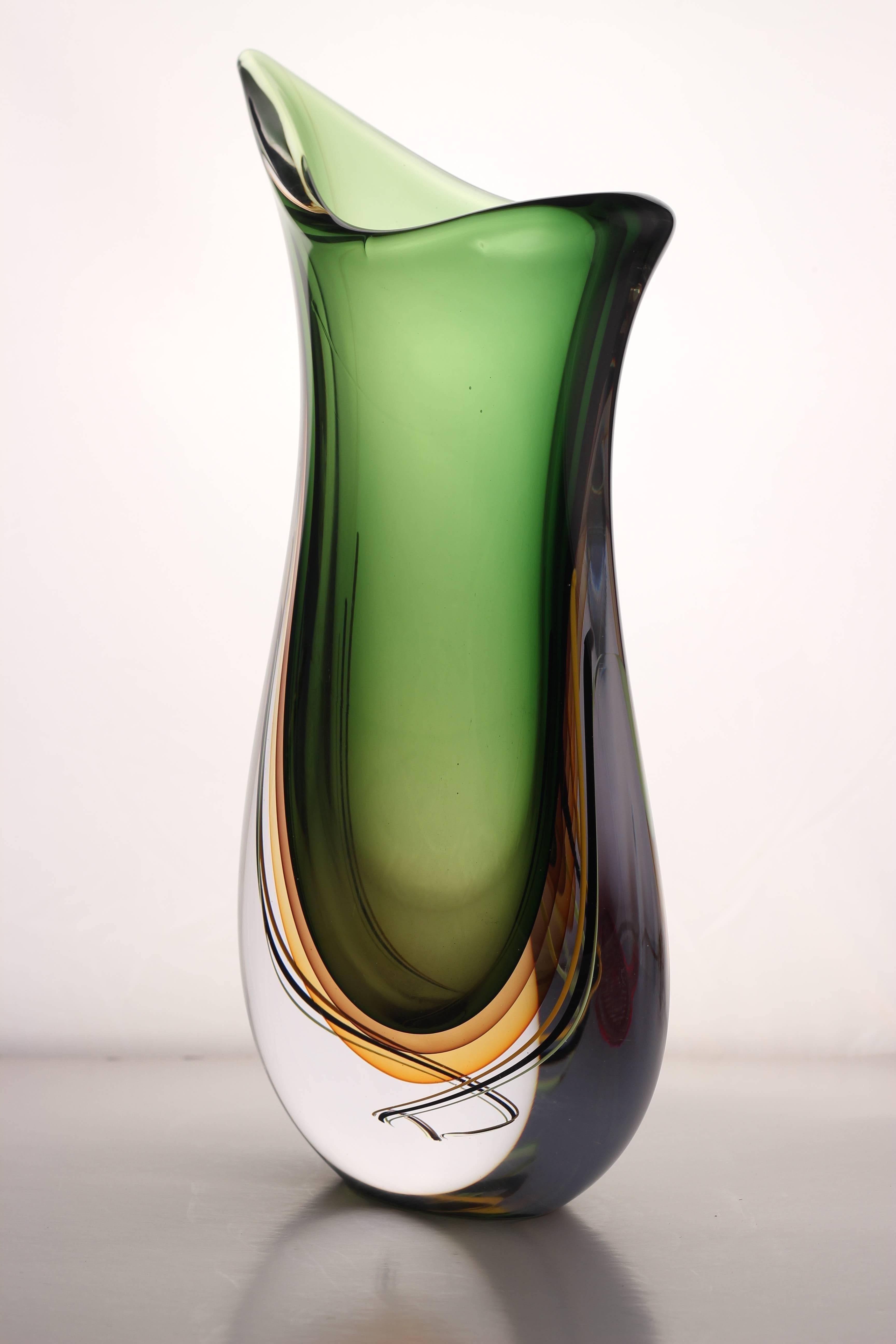 Blown Glass Murano Vase by Eugenia Ferro