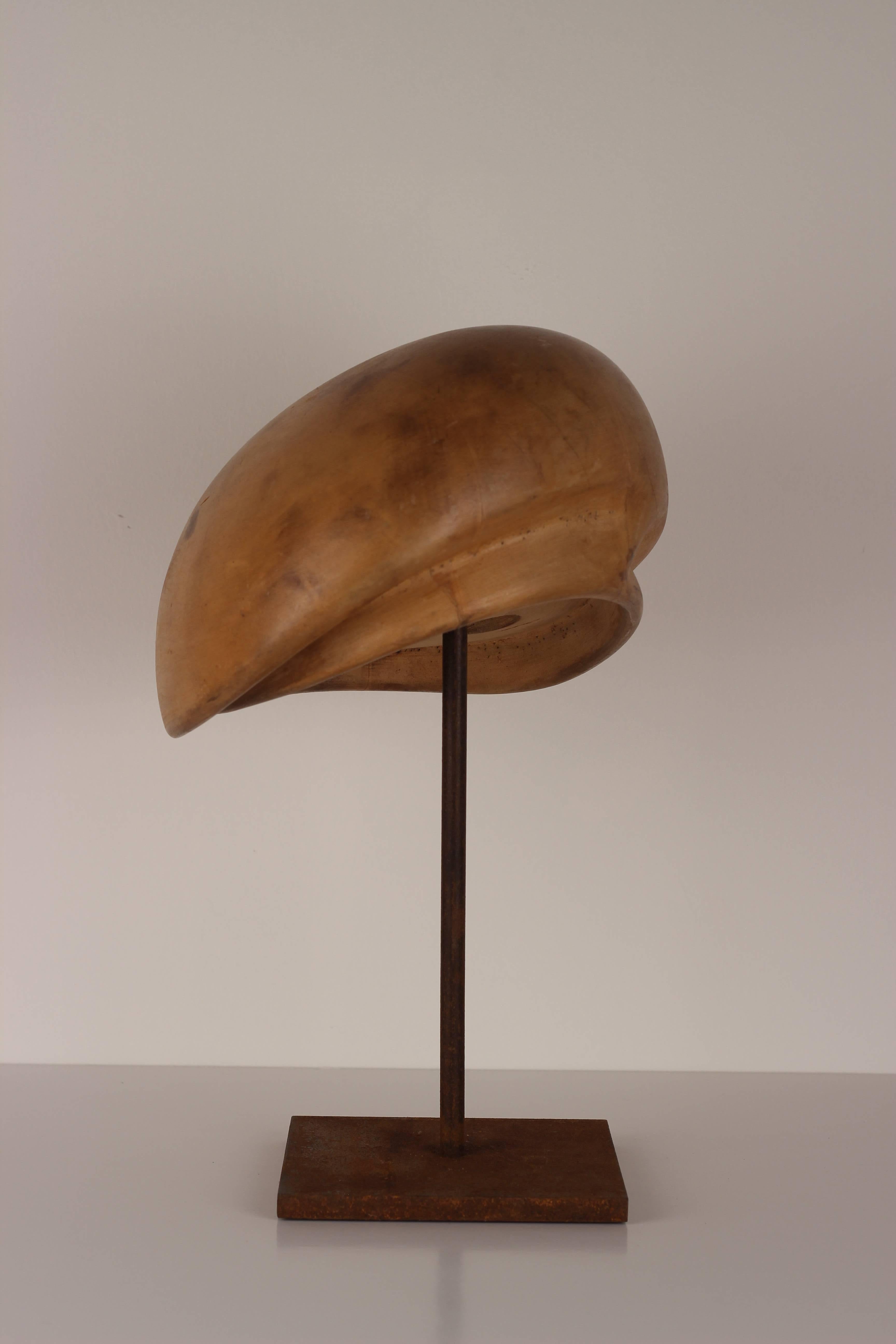 Italian Early 20th Century Milliner Wooden Hat Block from Florence, Italy
