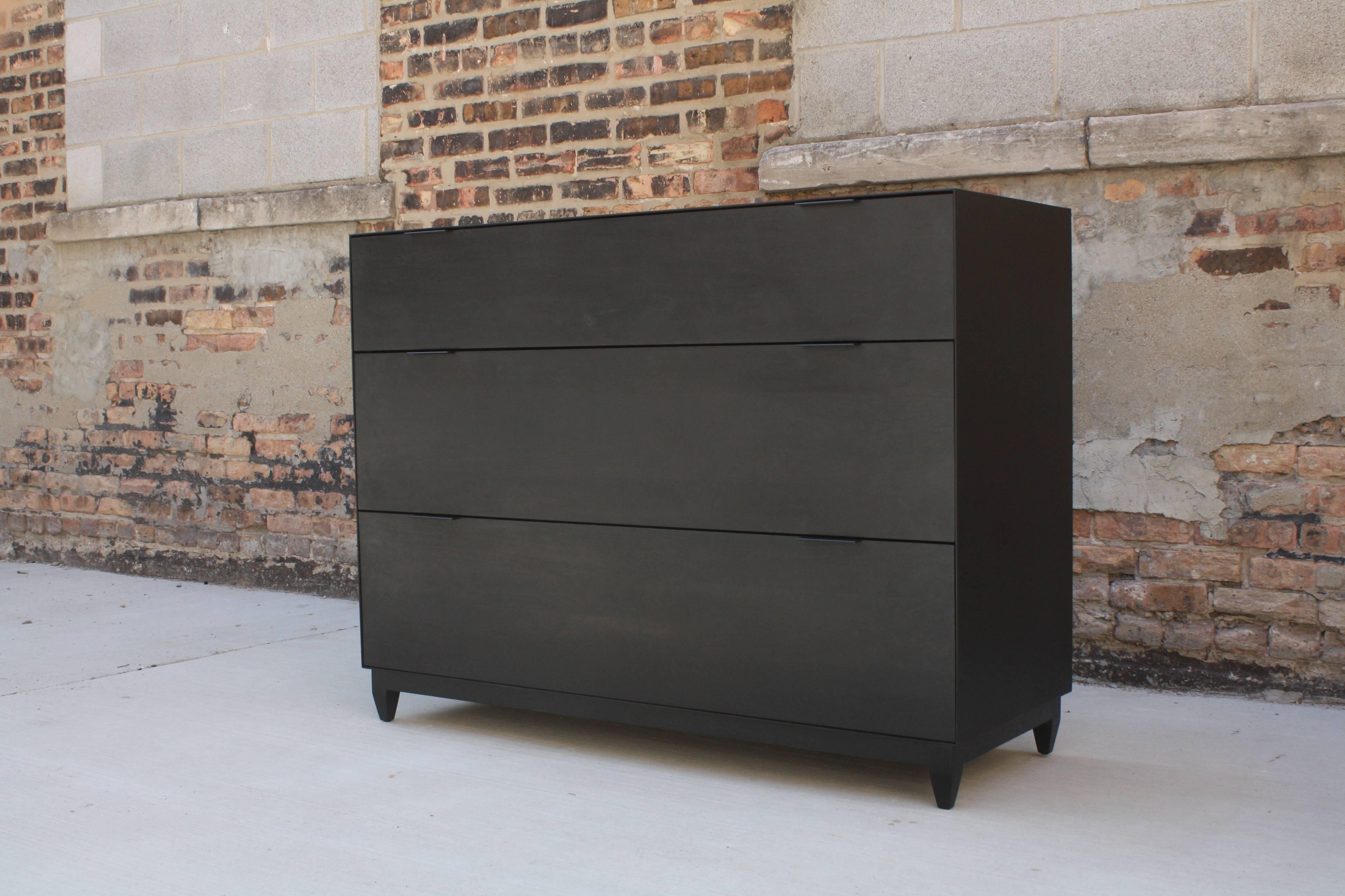 matte black chest of drawers