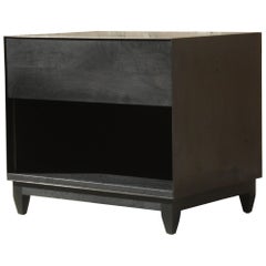 Oxide, Handmade Nightstand or Contemporary Side Table - Blackened Steel and Wood