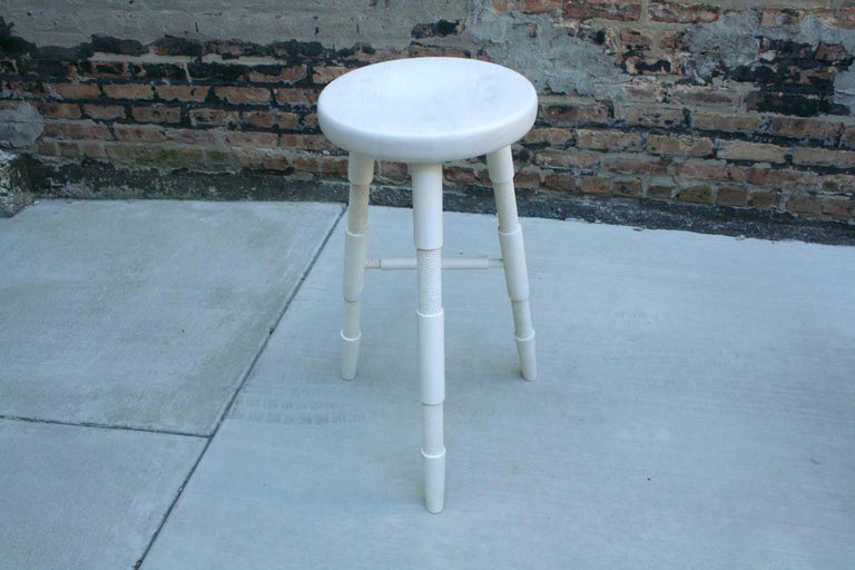 Saddle, Bleached Maple Counter Height Wood Bar Stool For Sale at 1stdibs