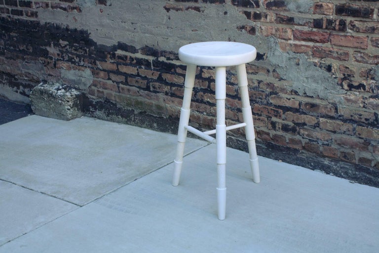 Saddle, Bleached Maple Counter Height Wood Bar Stool For Sale at 1stdibs