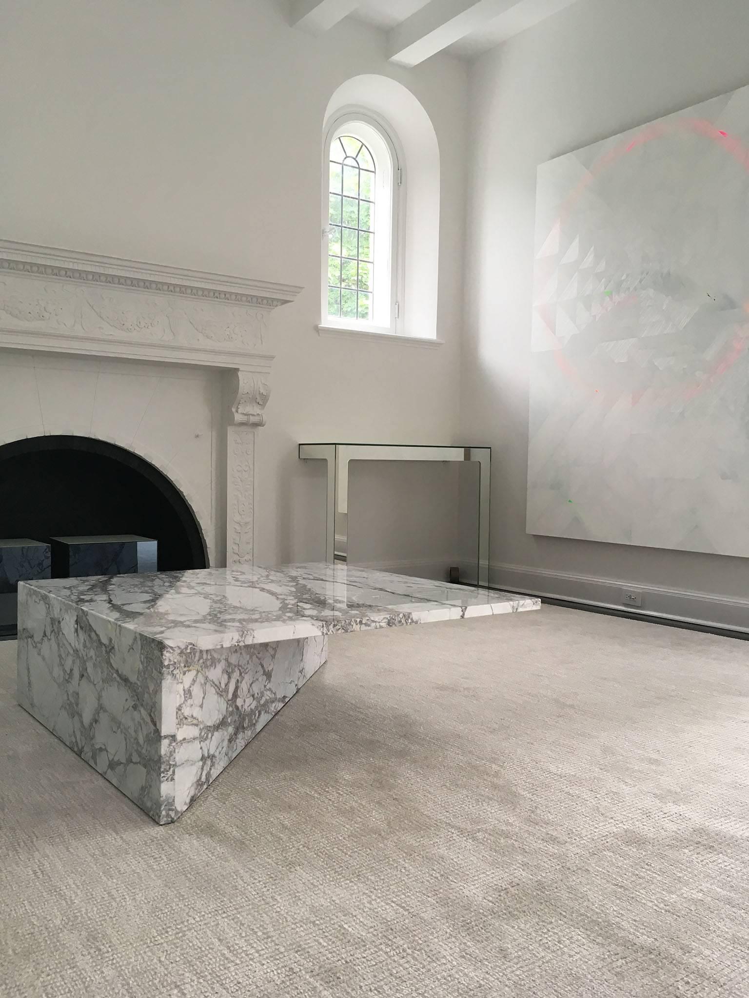 Canadian Two Sides of Solitude, Stone Coffee Table For Sale